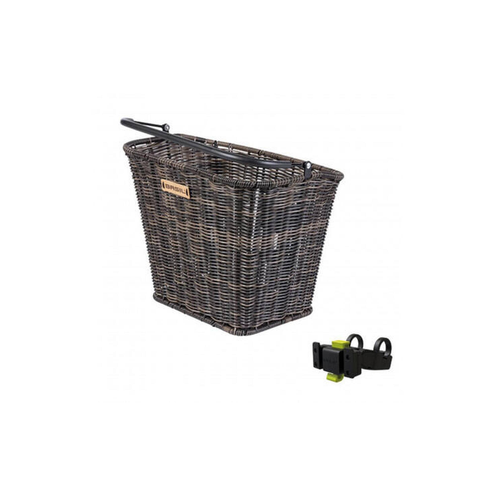 Kosz Rowerowy Bremen Rattan Look Z Uchwytem Na Kierownicę 27 X 35 X 29 Cm