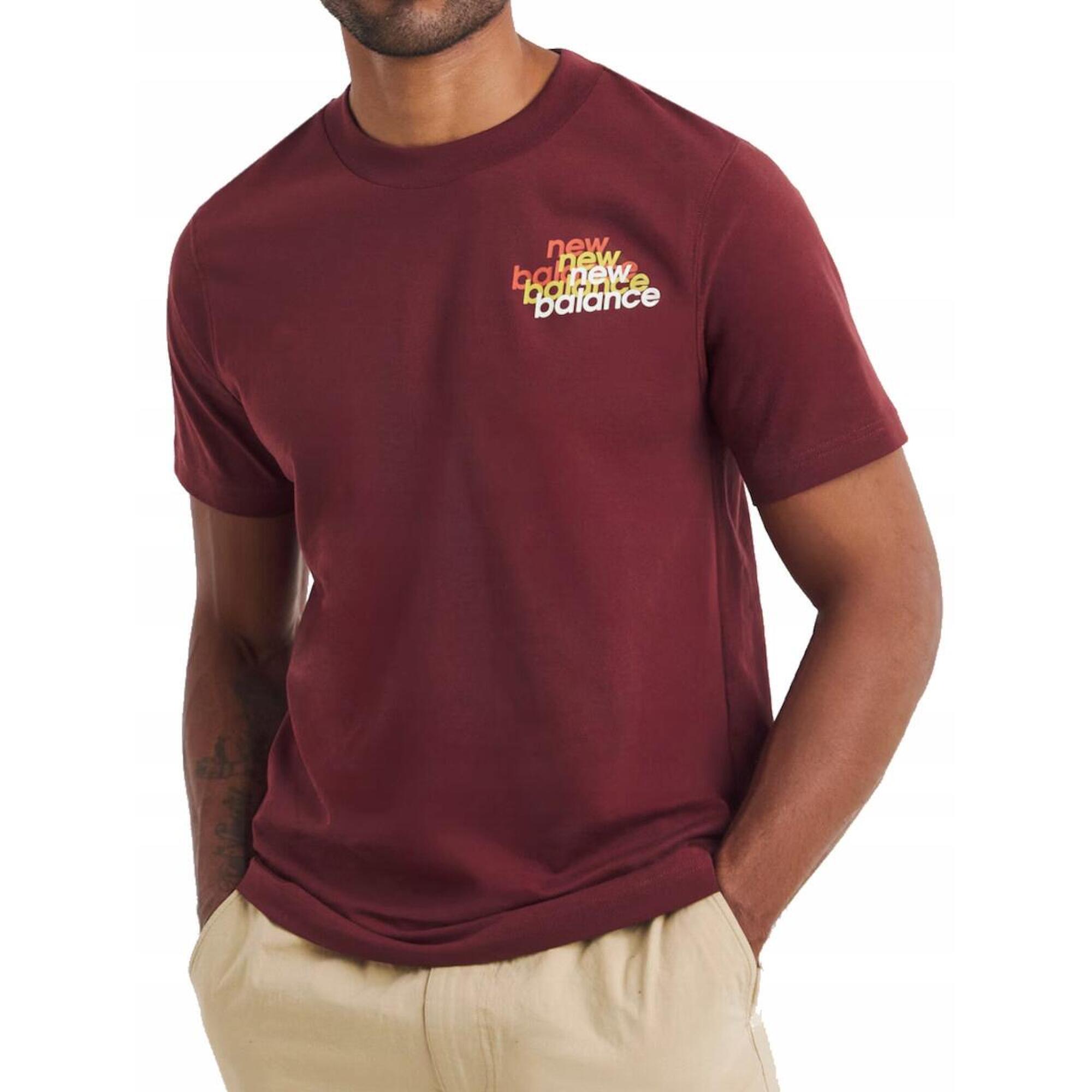 Koszulka na co dzień Męska New Balance Bawełniana Sportowa