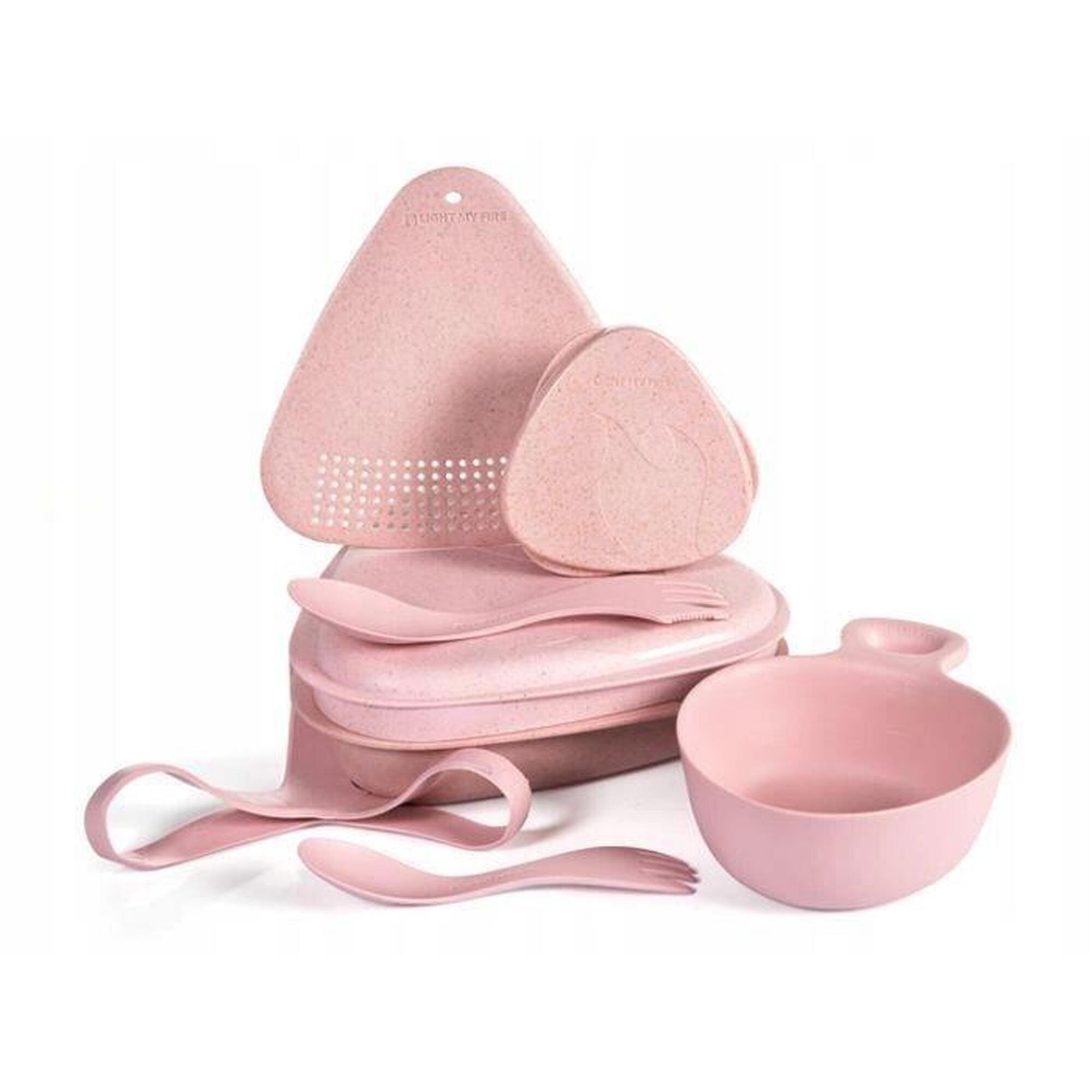 Menażka zestaw naczyń turystycznych ze sporkiem Outdoor Bio