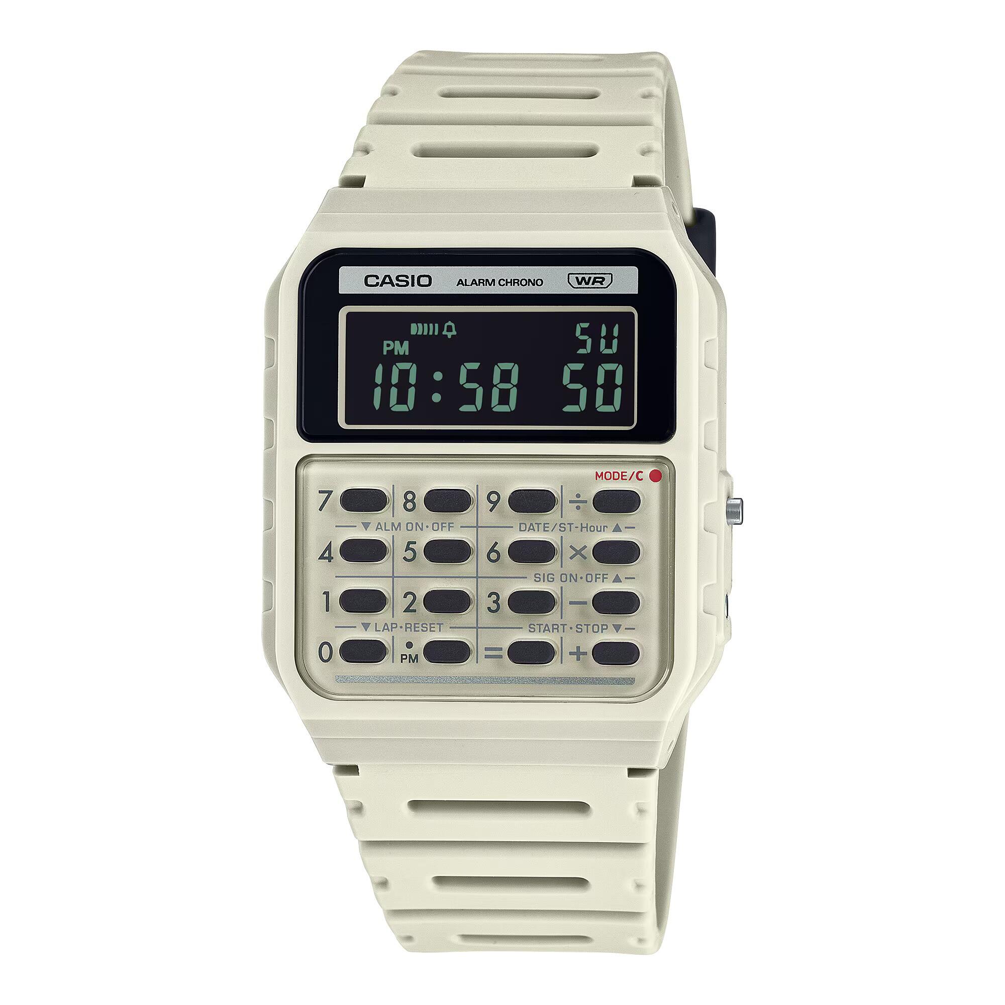 Zegarek Męski Casio CALCULATOR EDGY COLLECTION - CREAM