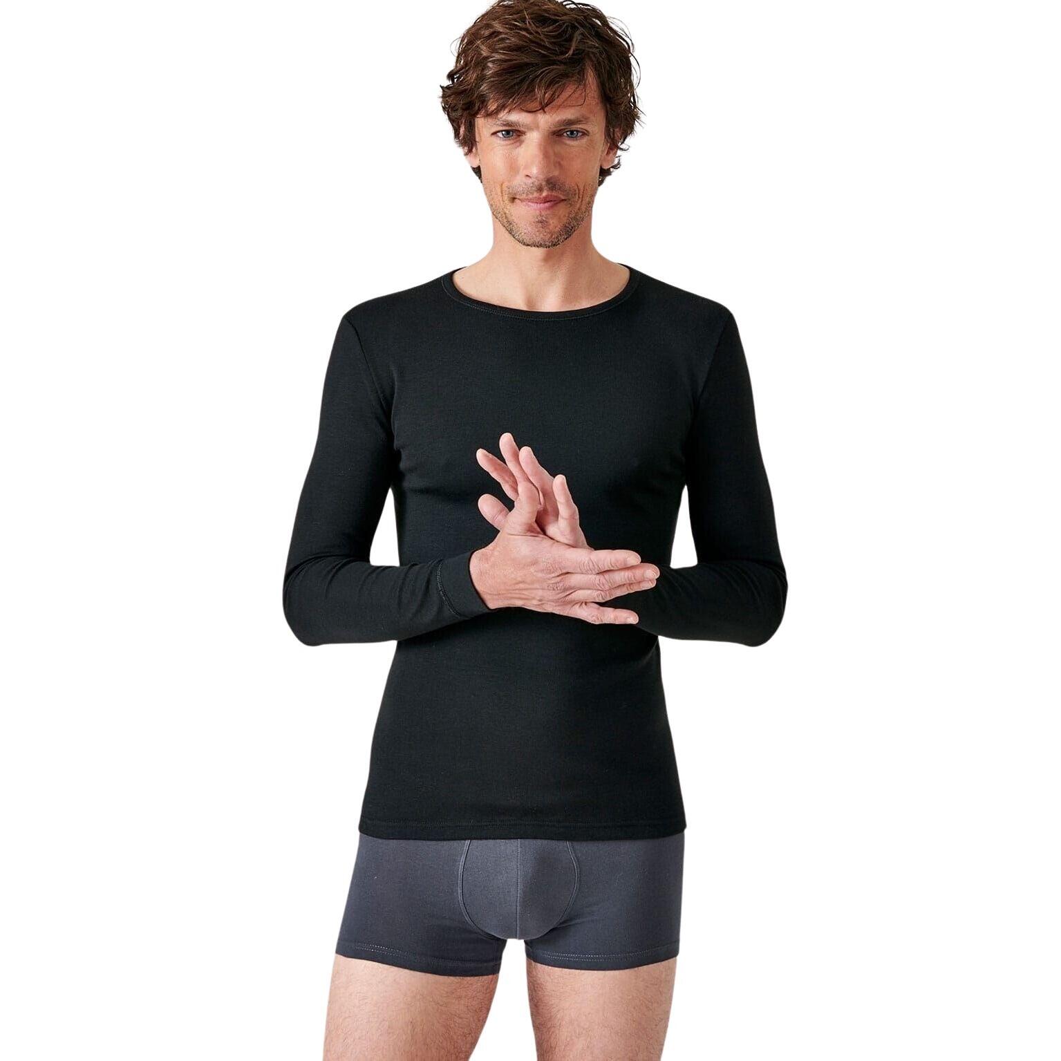 Koszulka z długim rękawem z okrągłym dekoltem Damart Thermolactyl