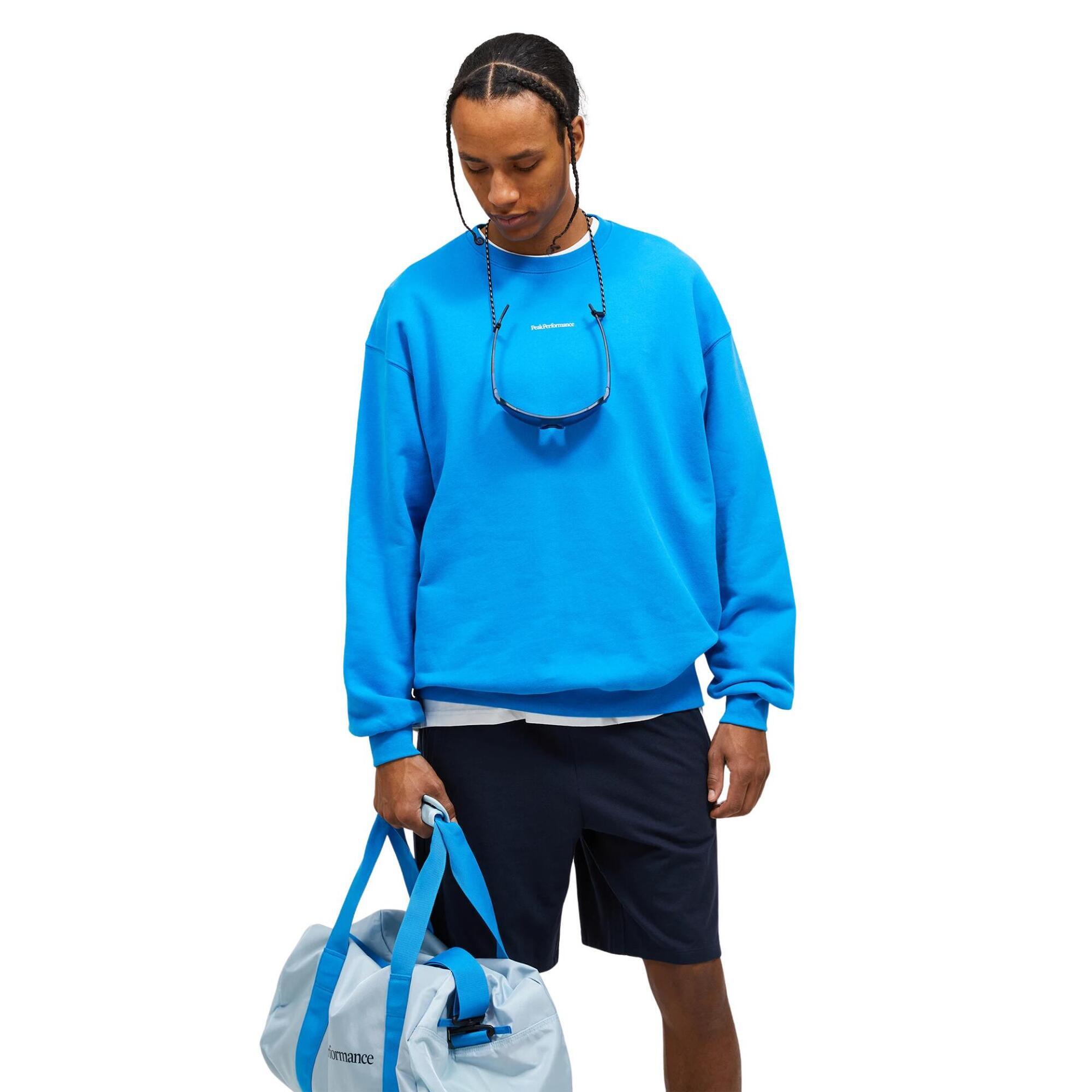 Bluza Peak Performance męska Original Terry Crew niebieska - XL