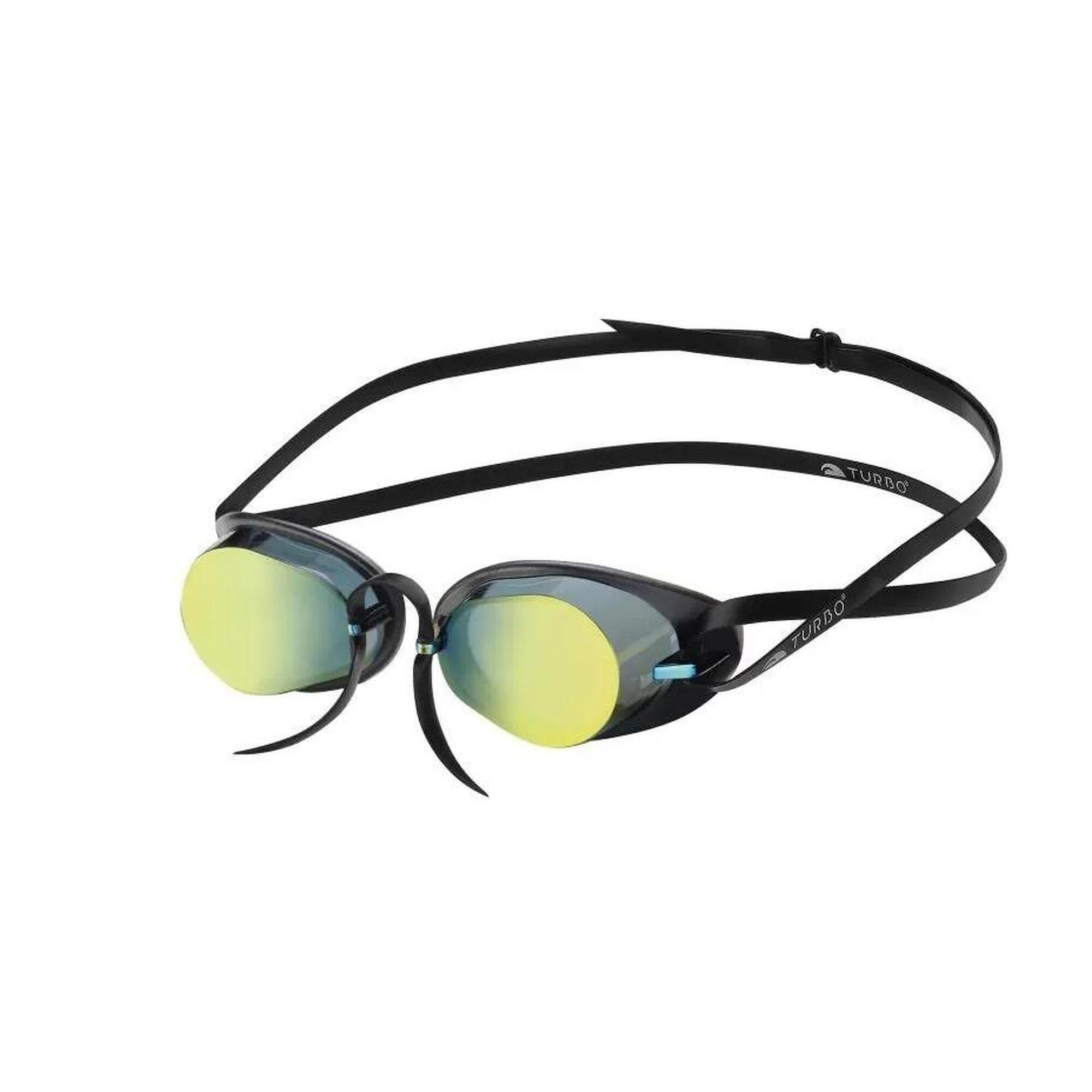 Okulary do pływania Szwedki Turbo Grenoble lustrzane złote