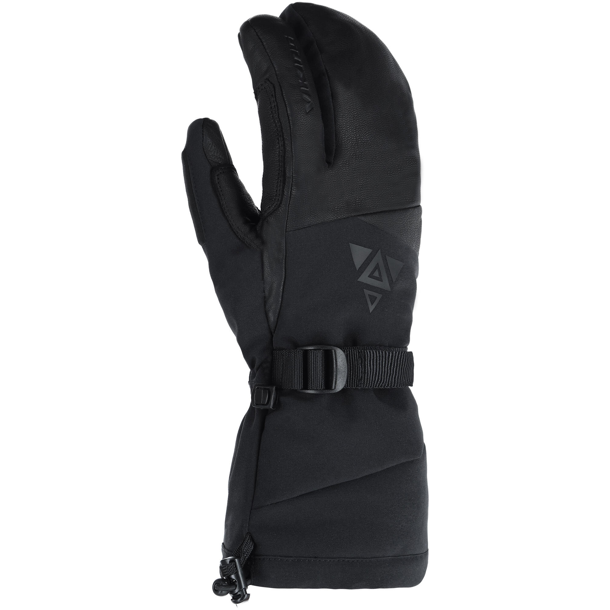 Rękawice freeride'owe dla dorosłych VIKING Norvik Pro Lobster czarne ze skórą