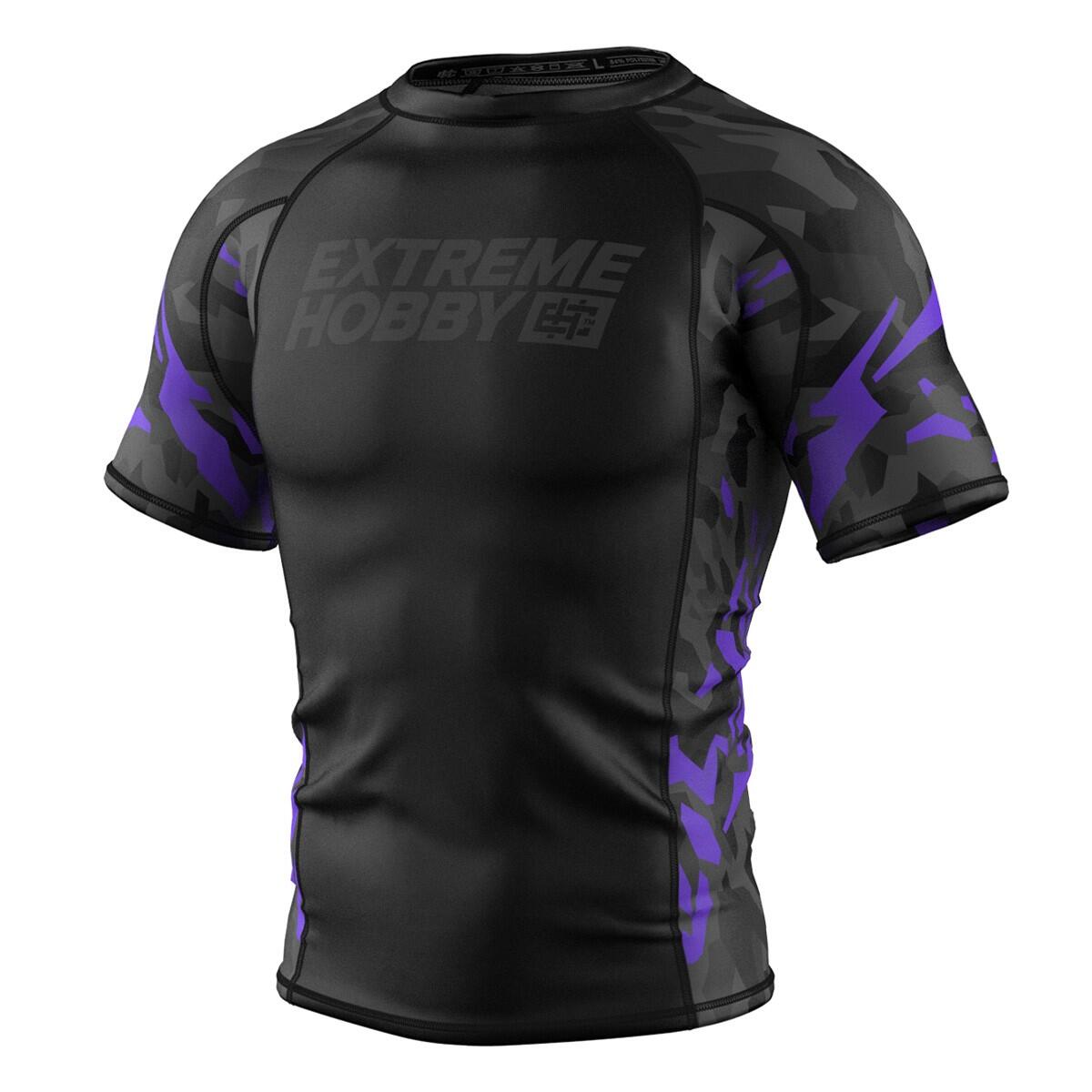 Koszulka Męska Rashguard MMA na Siłownię EXTREME HOBBY BLACK PANTHER