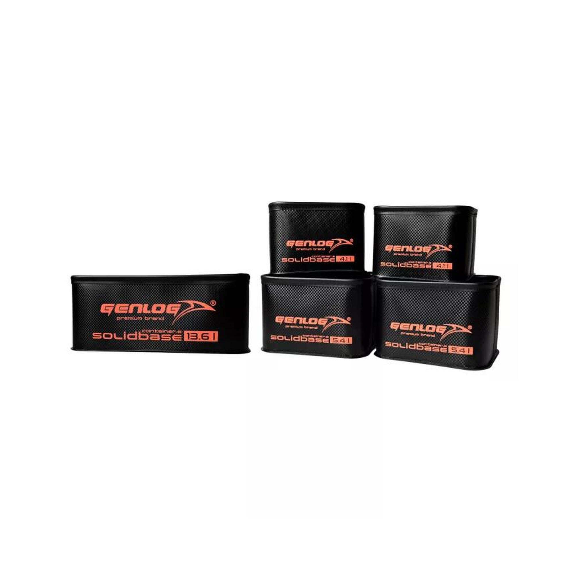 Zestaw 5 pojemników wędkarskich EVA SOLID Base Carbon O-38x24x15+4