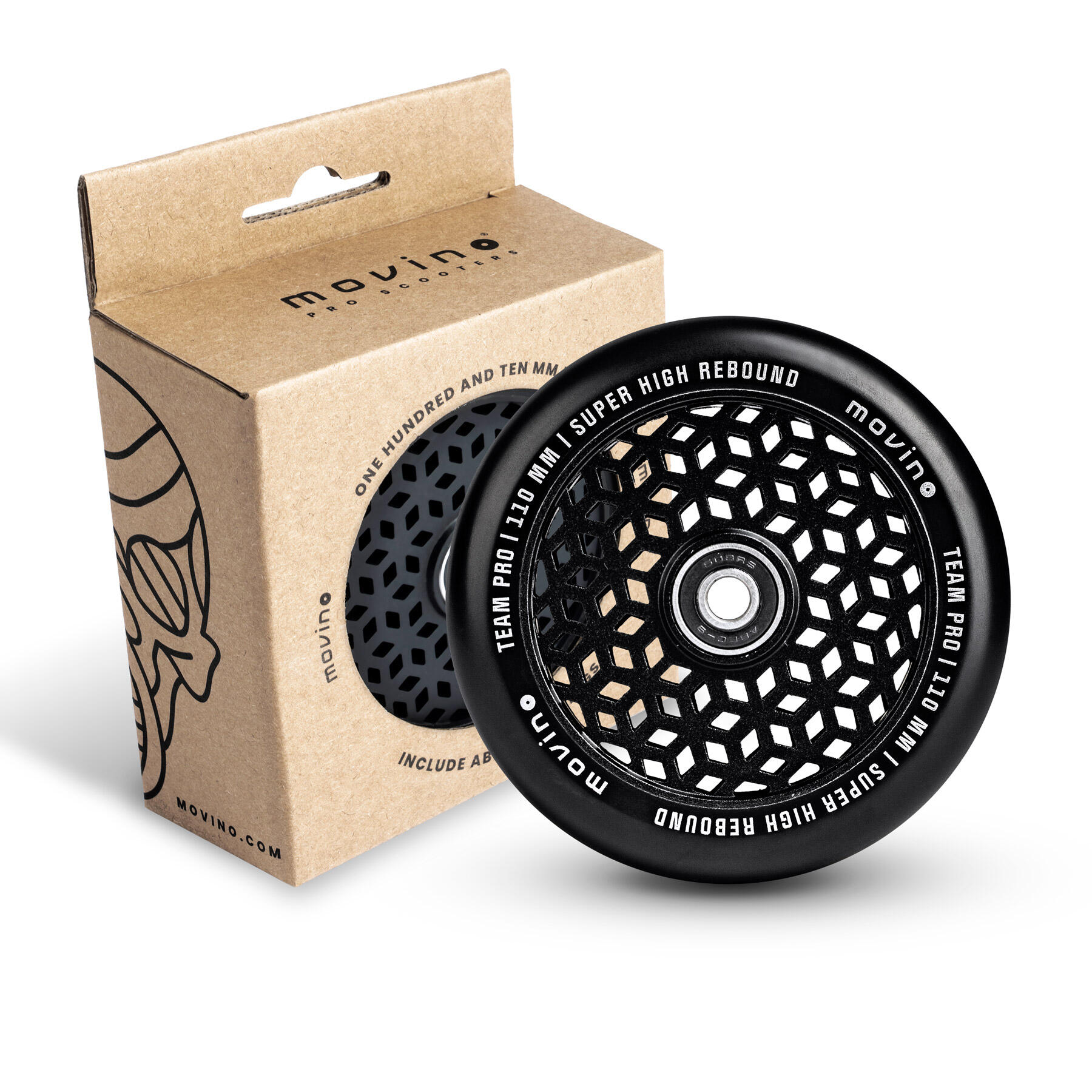 Kółka Movino TEAM PRO Super High Rebound 110 mm (black) - WHE-BB