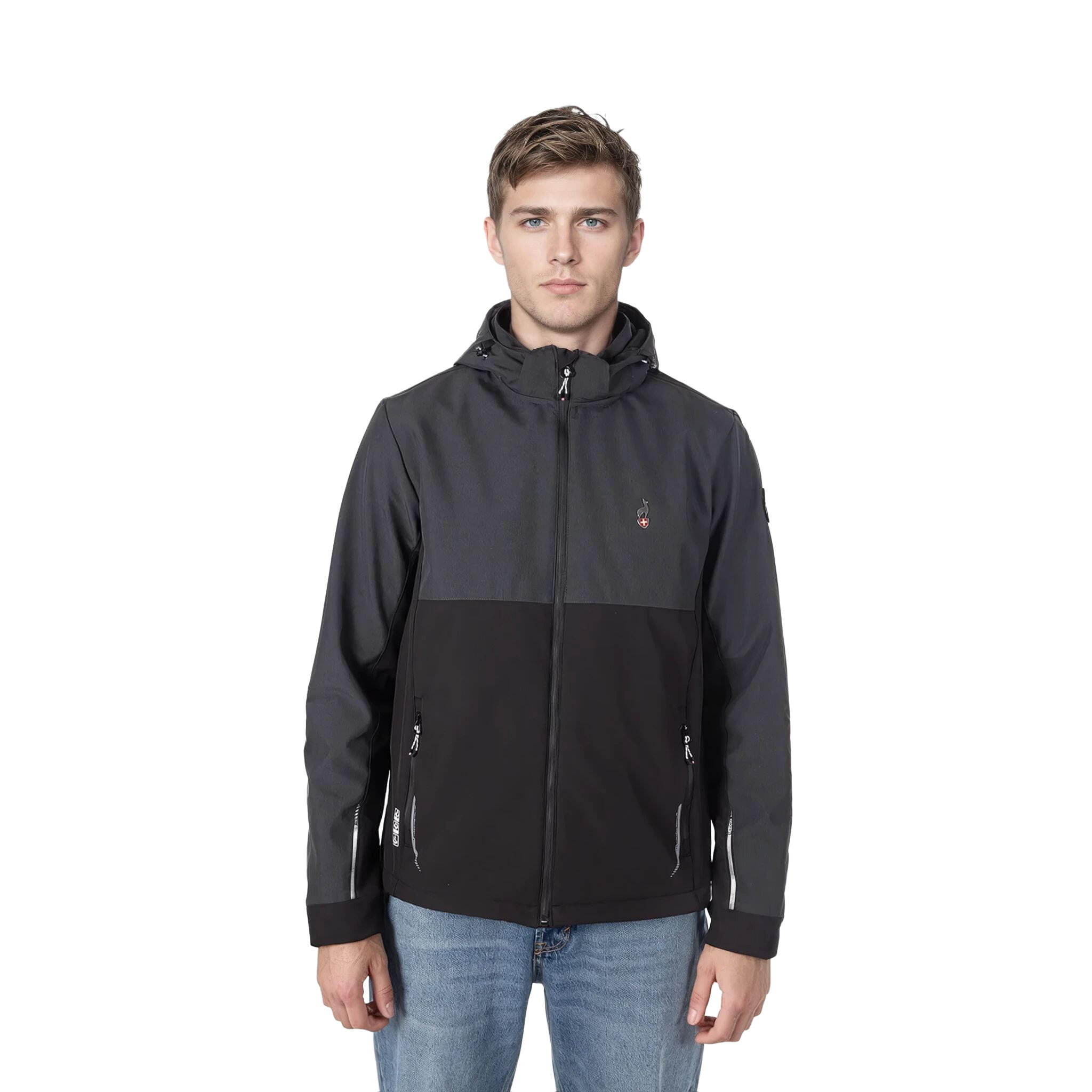 Kurtka męska softshell z kapturem AULP TIAGO Wodoodporna Oddychająca