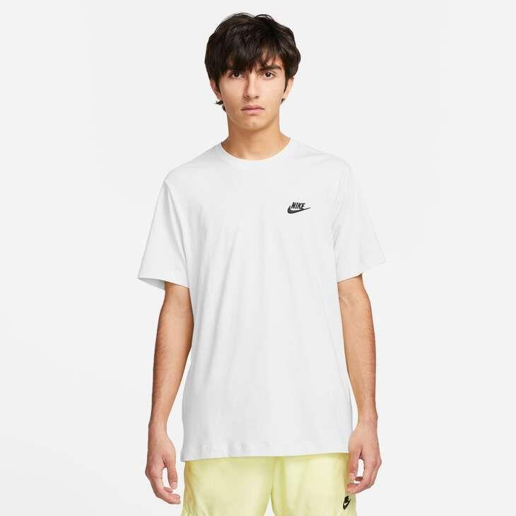 Tshirt Homme Tshirt Nike M NSW CLUB TEE Blanc Blanc