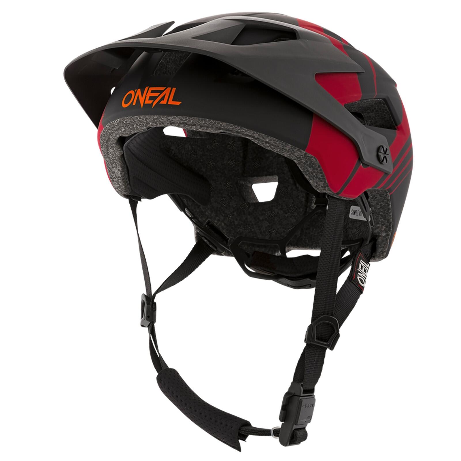 Kask rowerowy MTB DEFENDER NOVA, czarny/czerwony