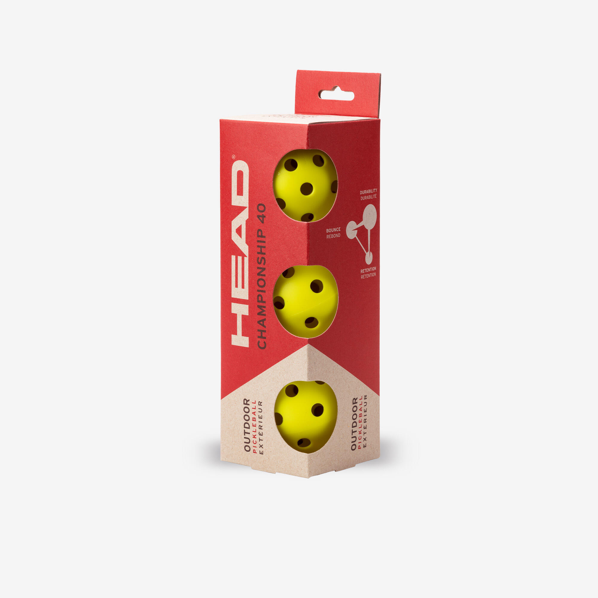 Piłka do pickleballa Head Championship 40 Outdoor 3 sztuki