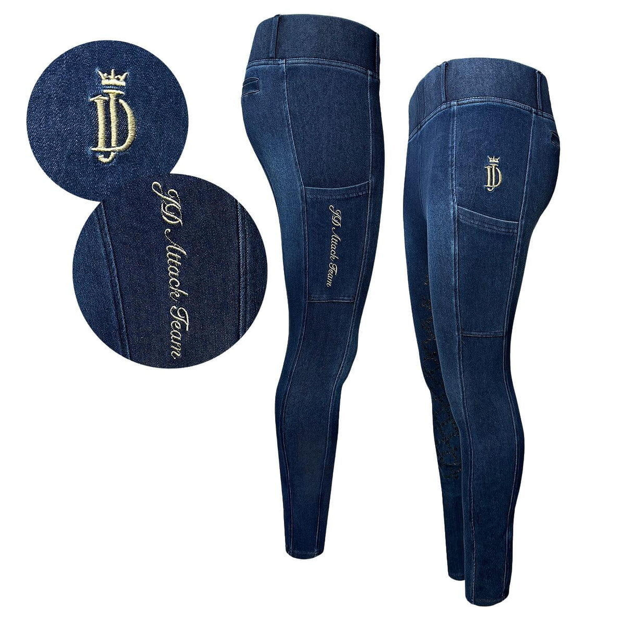 Legginsy jeździeckie damskie JD ATTACK Denim Flex