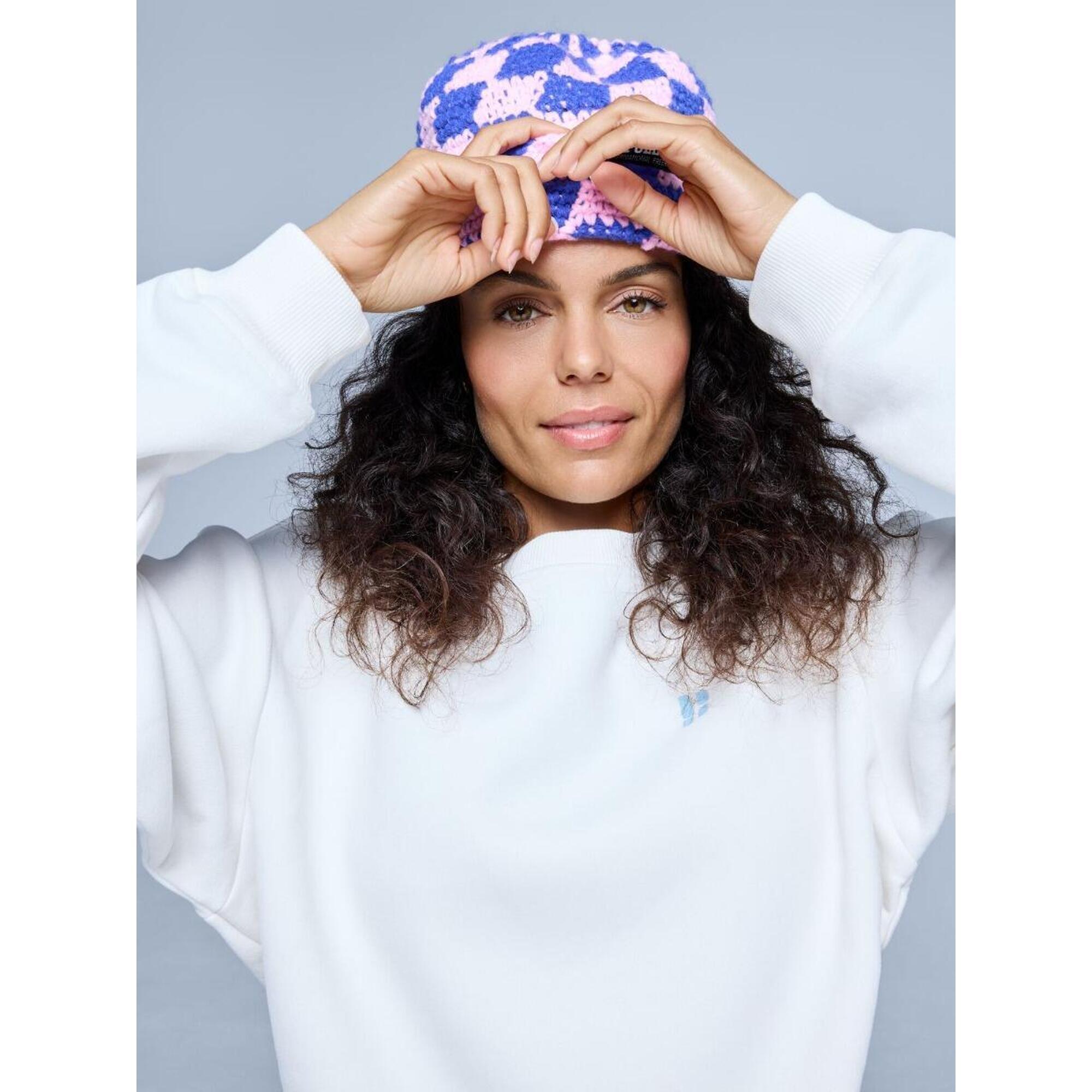 Kapelusz - Damski - Szachownica - Pudrowy Róż