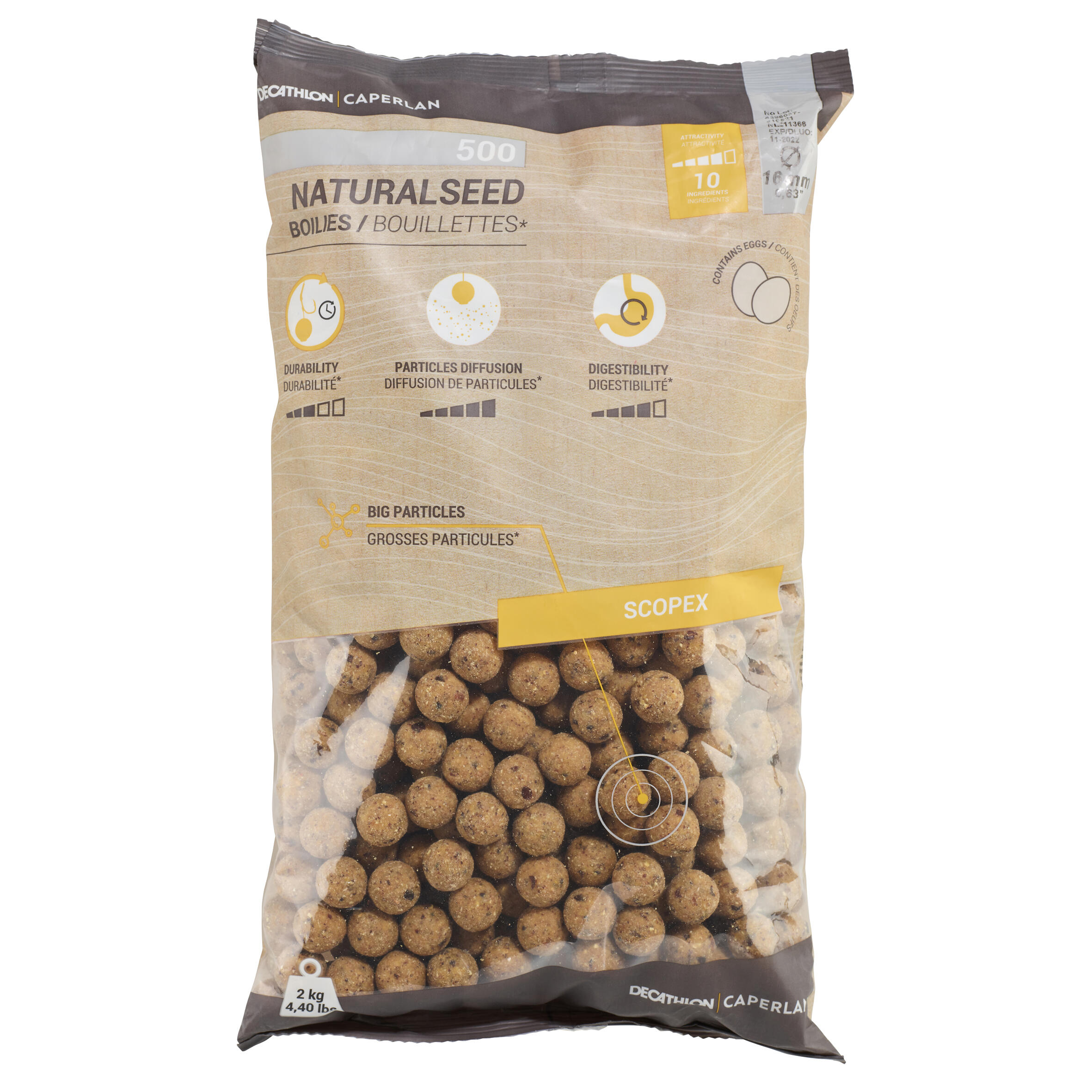 Kulki proteinowe Caperlan Naturalseed 16 mm scopex 2 kg