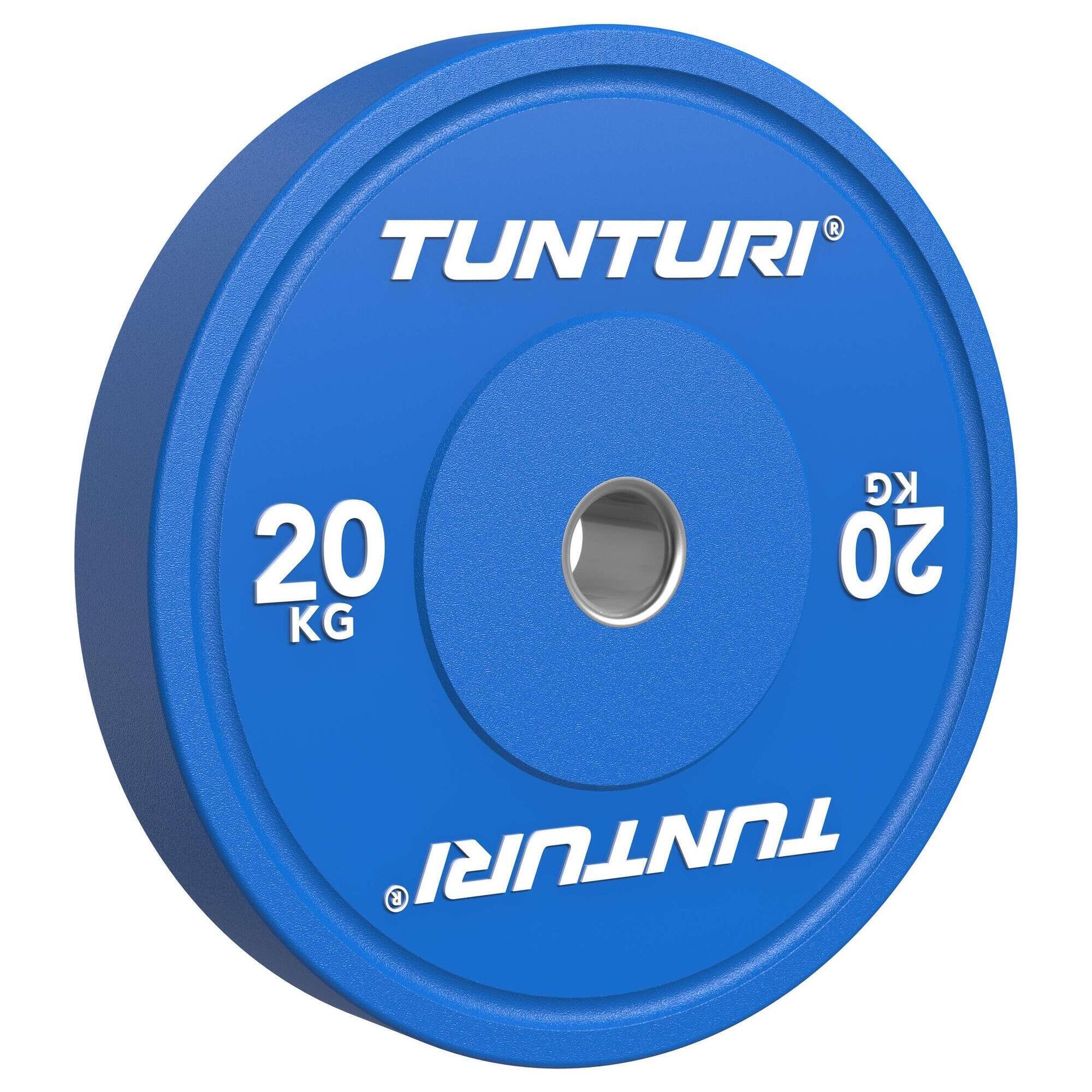 Obciążenie Talerz Tunturi Platinum Bumper Plate Niebieski, 20 Kg