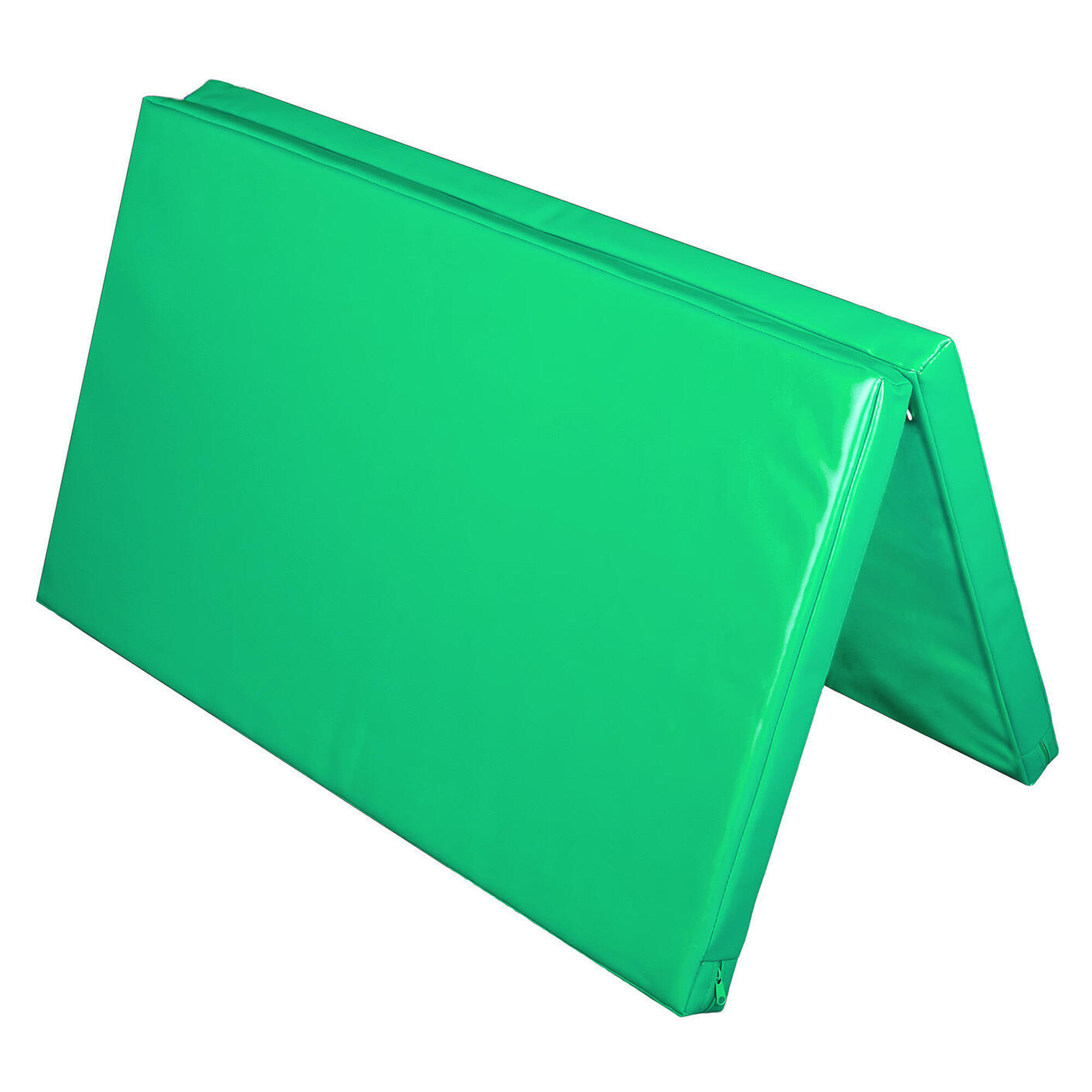 Materac dwuczęściowy z rzepami UNDERFIT 130 x 120 x 6 cm miękki zielony