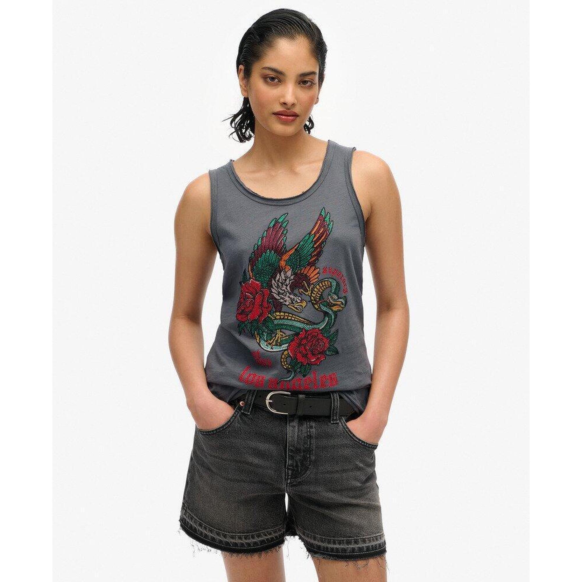 Koszulka bez rękawów z dekoltem Neo Trad Tattoo.