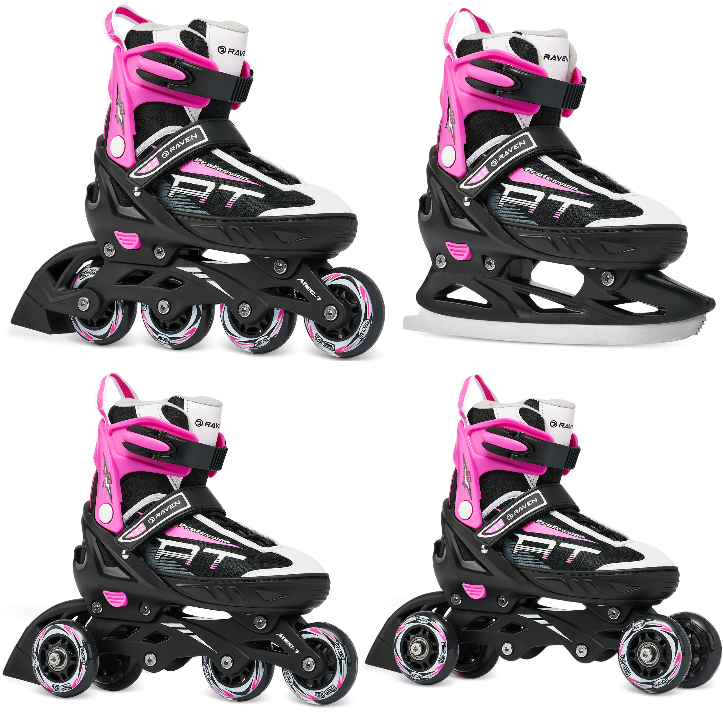 Rolki Wrotki Łyżwy 4w1 Raven Profession