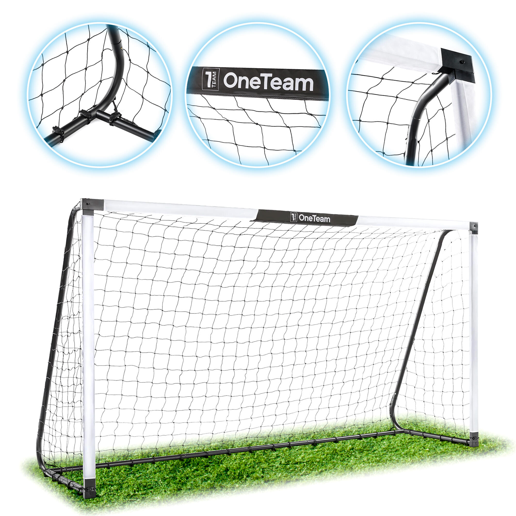 Bramka do piłki nożnej OneTeam One biała OT-SG3016 300 x 160 x 90 cm