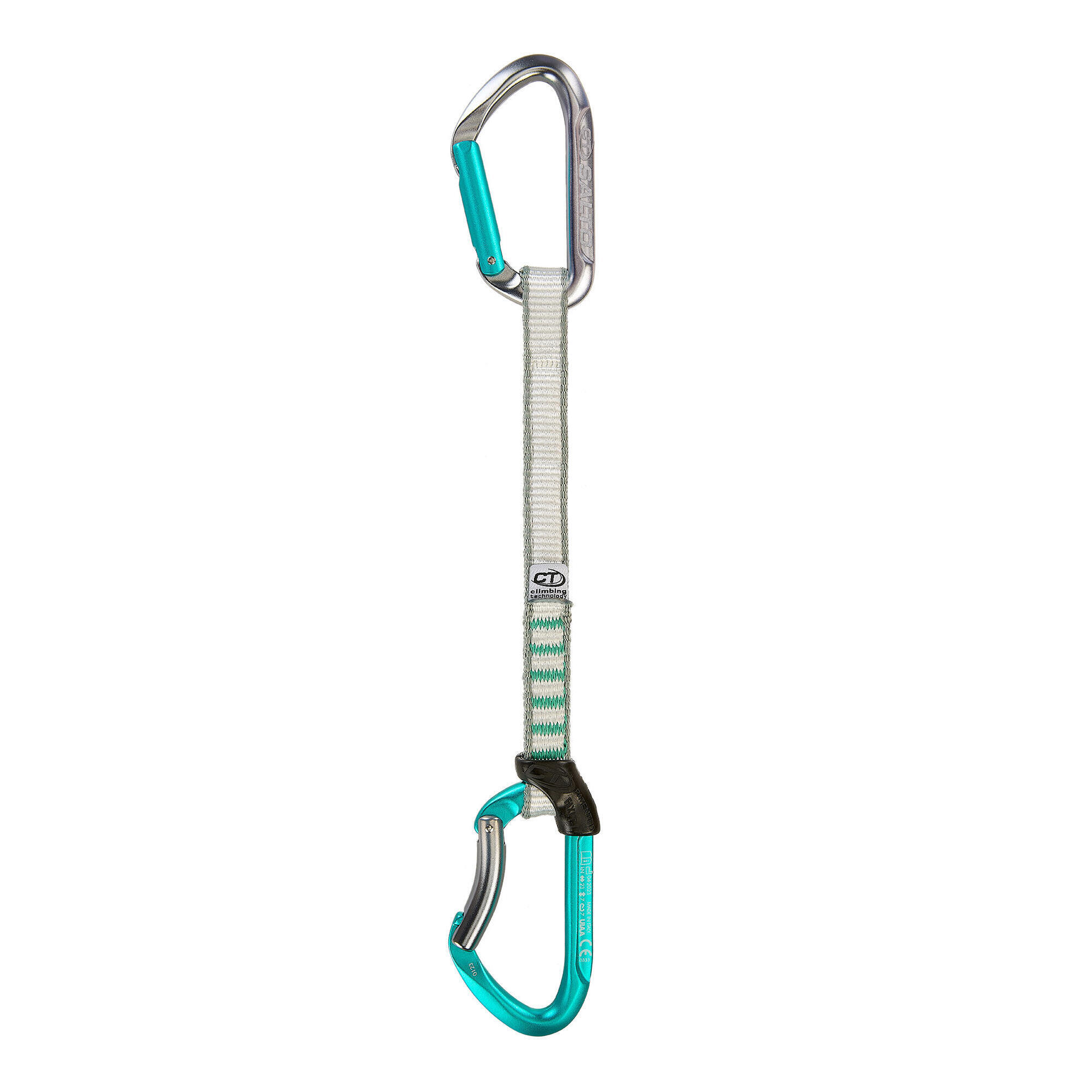 Ekspres wspinaczkowy Salto Set NY 22 cm - titanium/acquamarine
