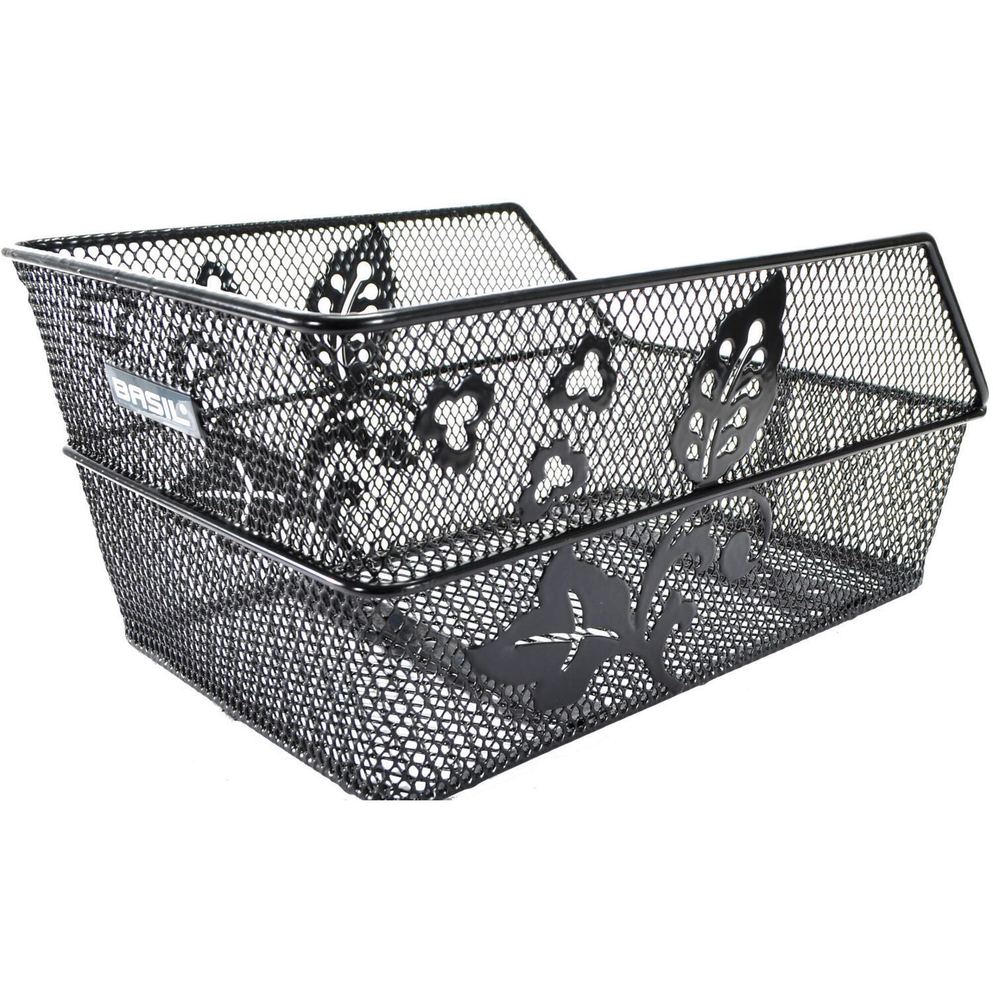 Kosz Rowerowy Cento Flower S 36 X 26 X 18 Cm - Czarny