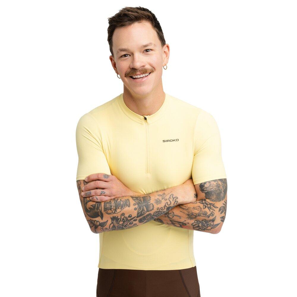 Męska koszulka kolarska gravel z krótkim suwakiem pod szyją Kolarstwo Siroko