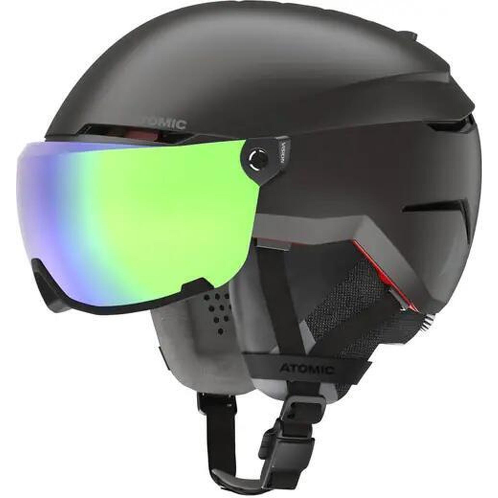Sporty zimowe Kaski Atomic Savor Amid Visor HD Kask Narciarski - XL - Czarny