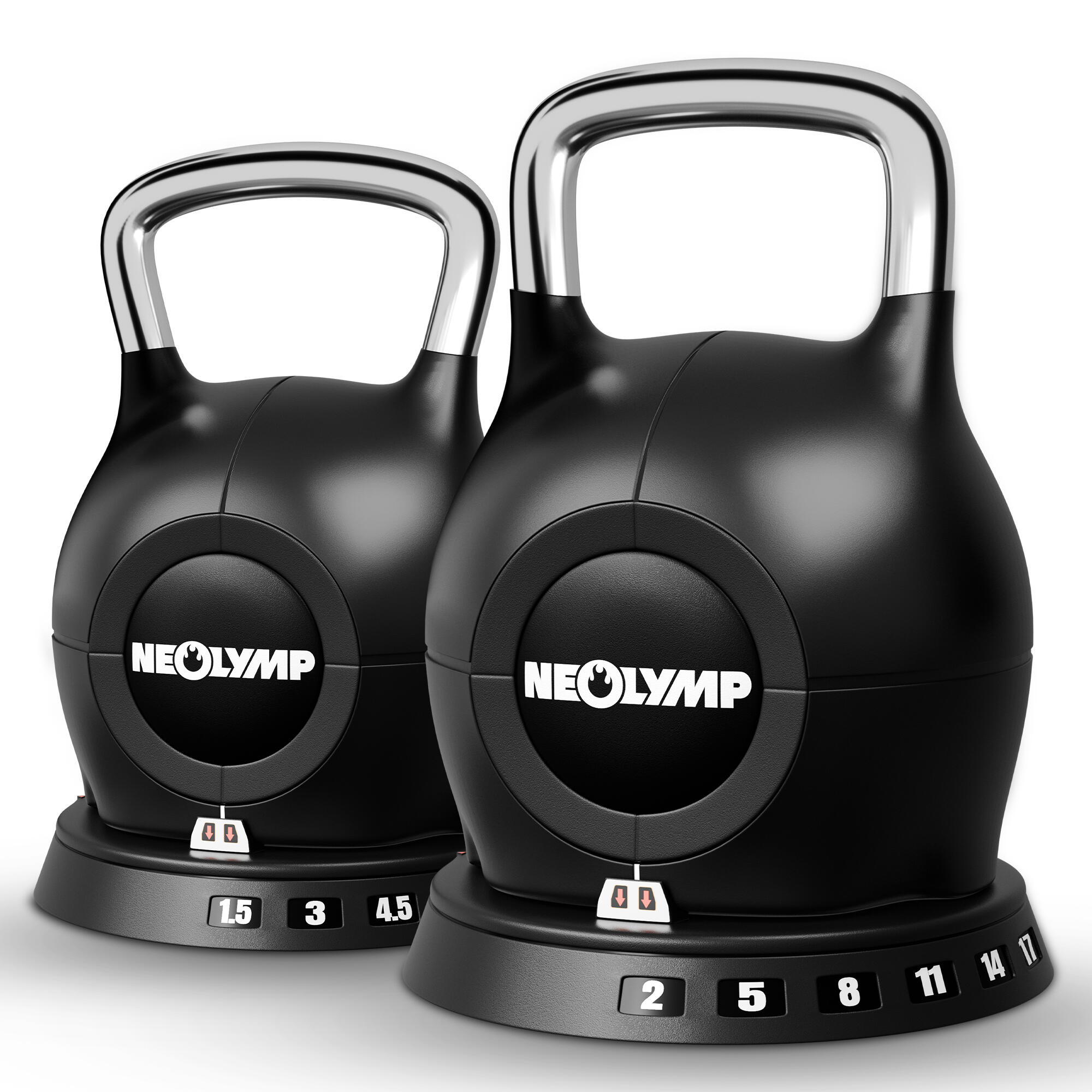 Zestaw Kettlebell 7 w 1 NEOLYMP 1,5–10 & 2–20 kg – Solidny & Uniwersalny w domu