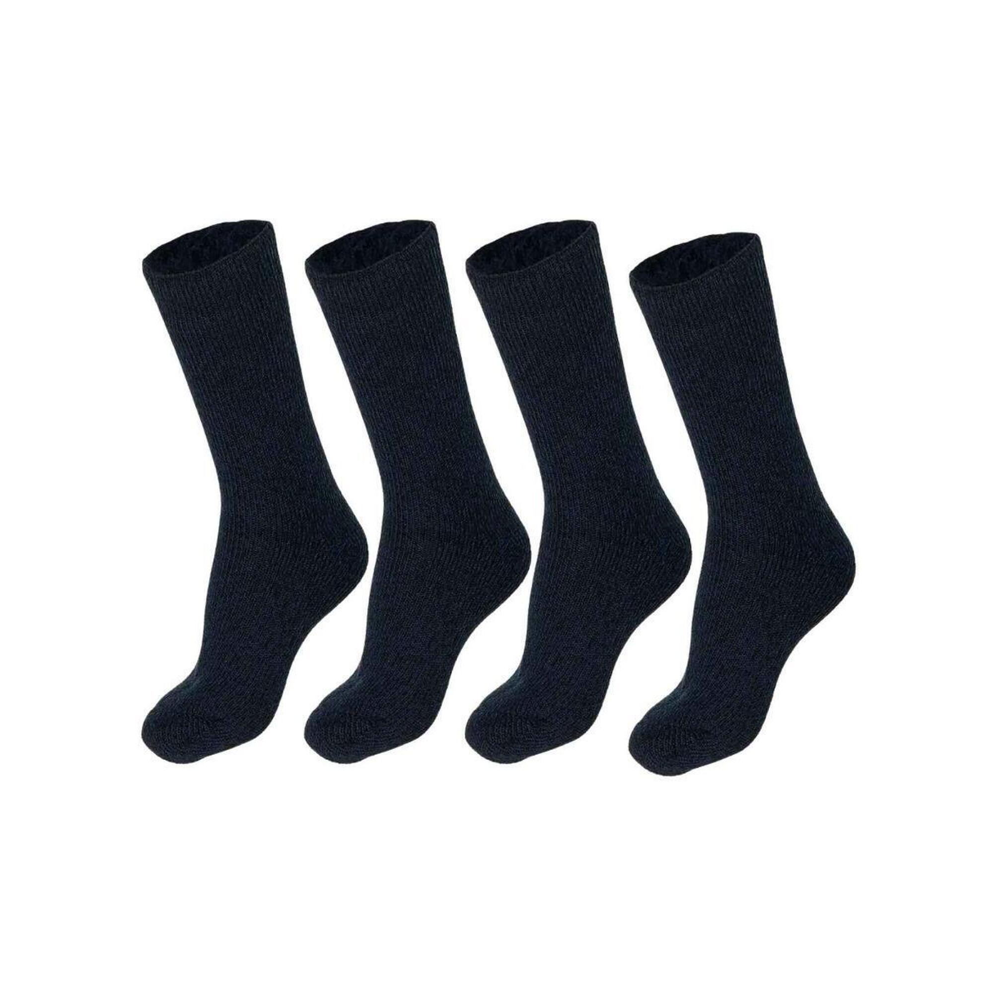 Damskie Skarpety Termiczne - 4 Pary - Granatowe