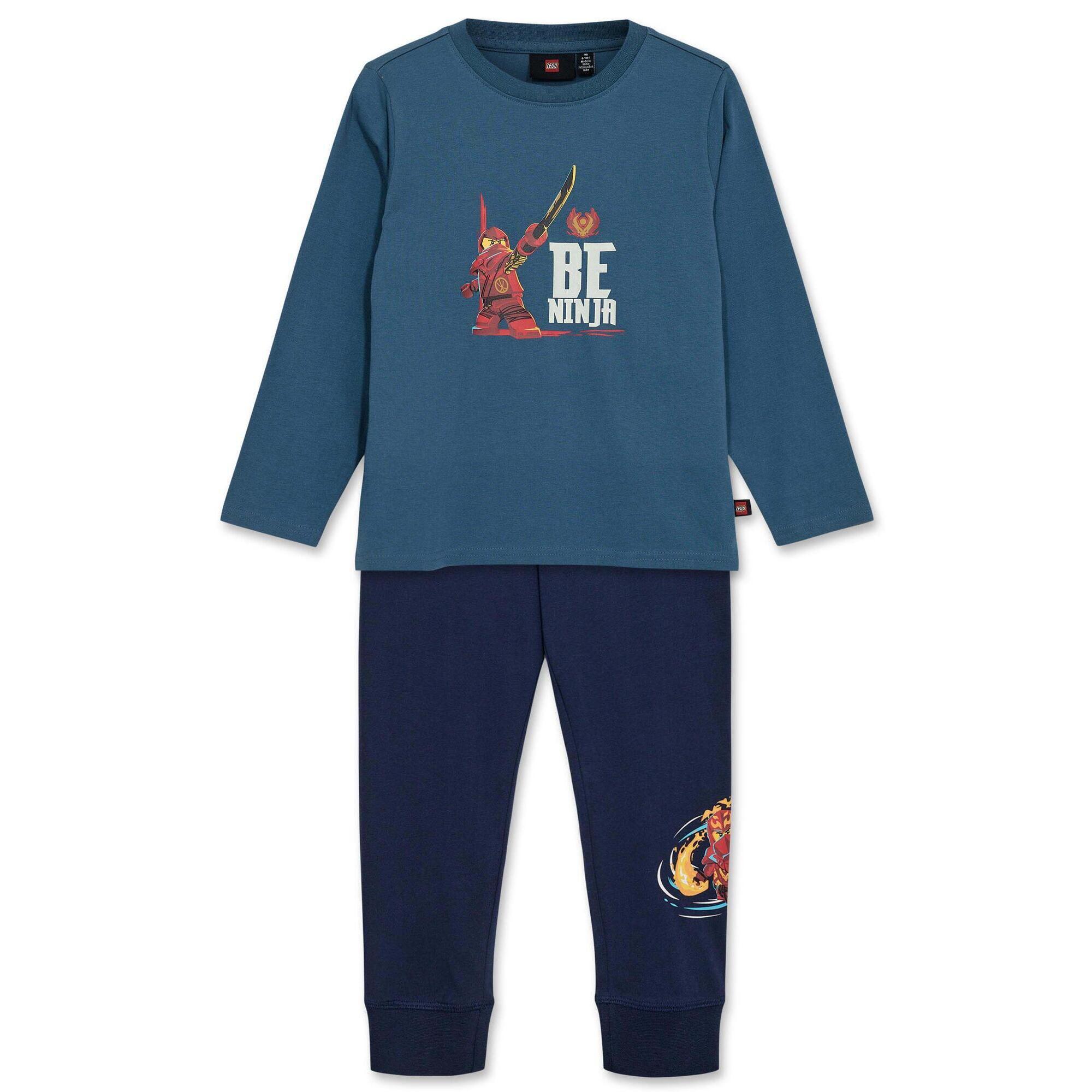 Piżama Dziecięca Bio Bawełna LEGO Ninjago Aris 703 Niebieska