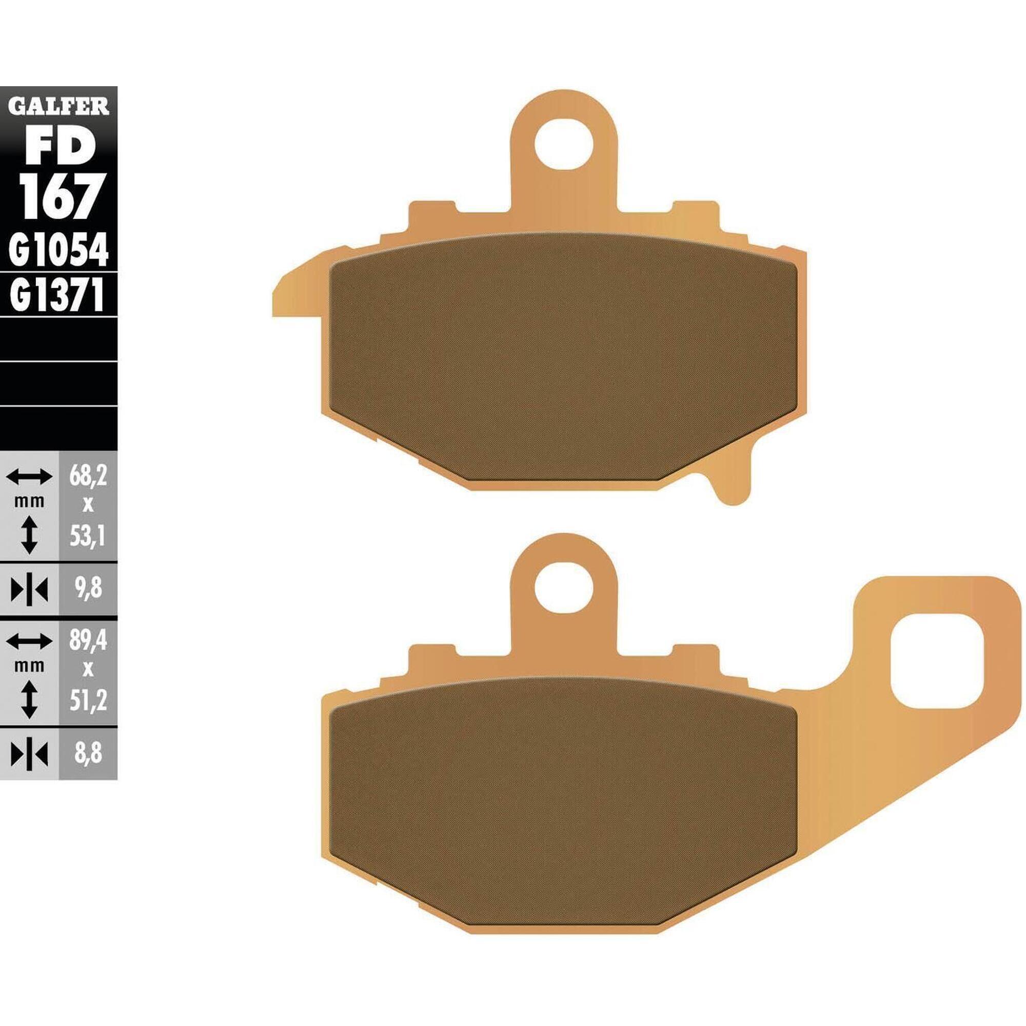 Klocki hamulcowe Galfer FD167 G1371 z metalu sinterowanego