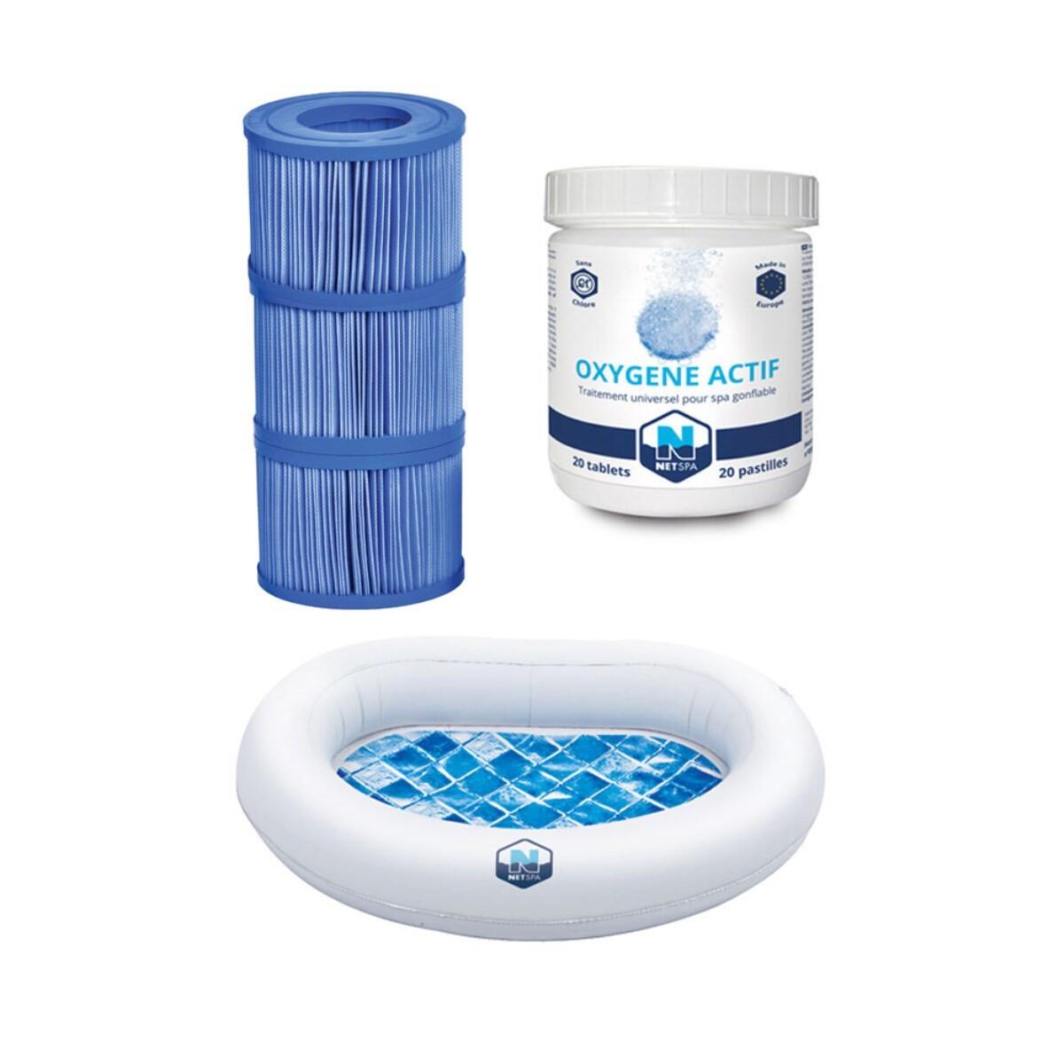 Zestaw akcesoriów spa Netspa Premium: Filtracja, aktywny tlen, zagłówek