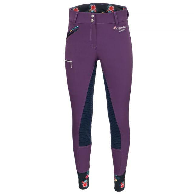 Bryczesy do jazdy konnej damskie EQ.QUEEN ReadingFullGrip