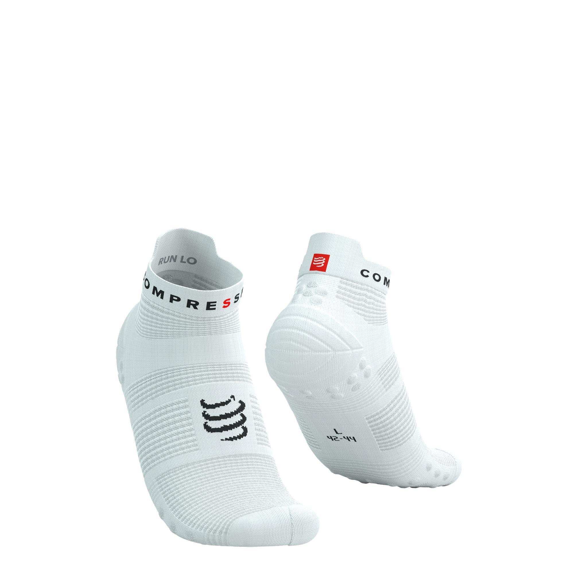 Skarpetki biegowe Compressport ProRacing Socks V4 Run Low white/black