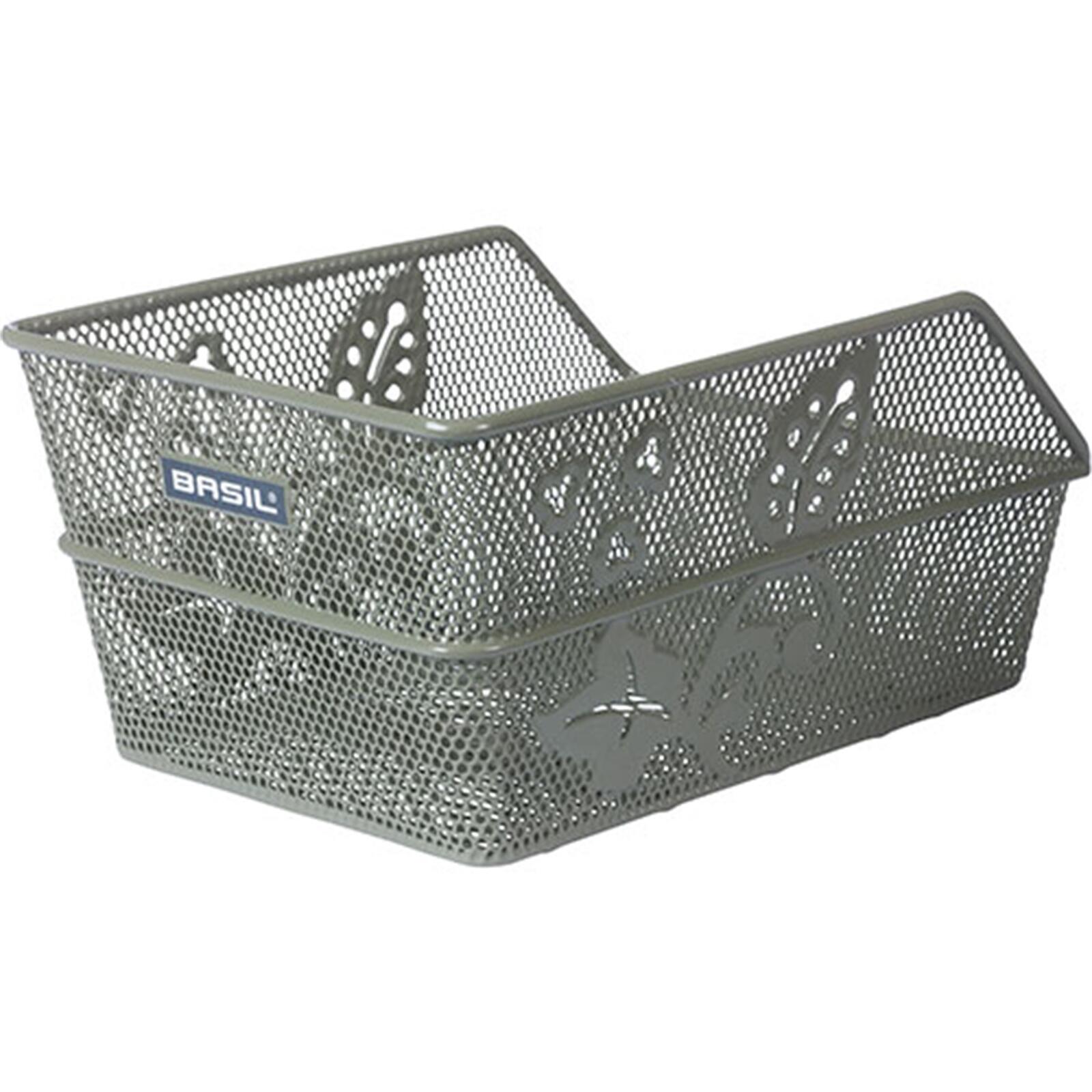 Kosz Rowerowy Cento S Fm Flower Ze Stałym Mocowaniem 31 X 21 X 9 Cm - Oliwkowy