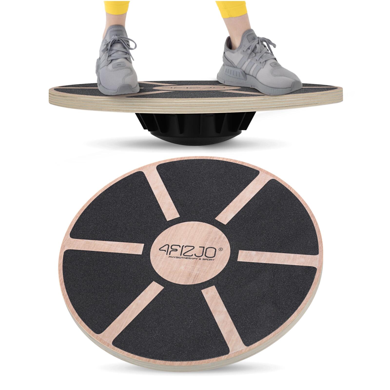 Drewniana platforma do balansowania 4FIZJO okrągła