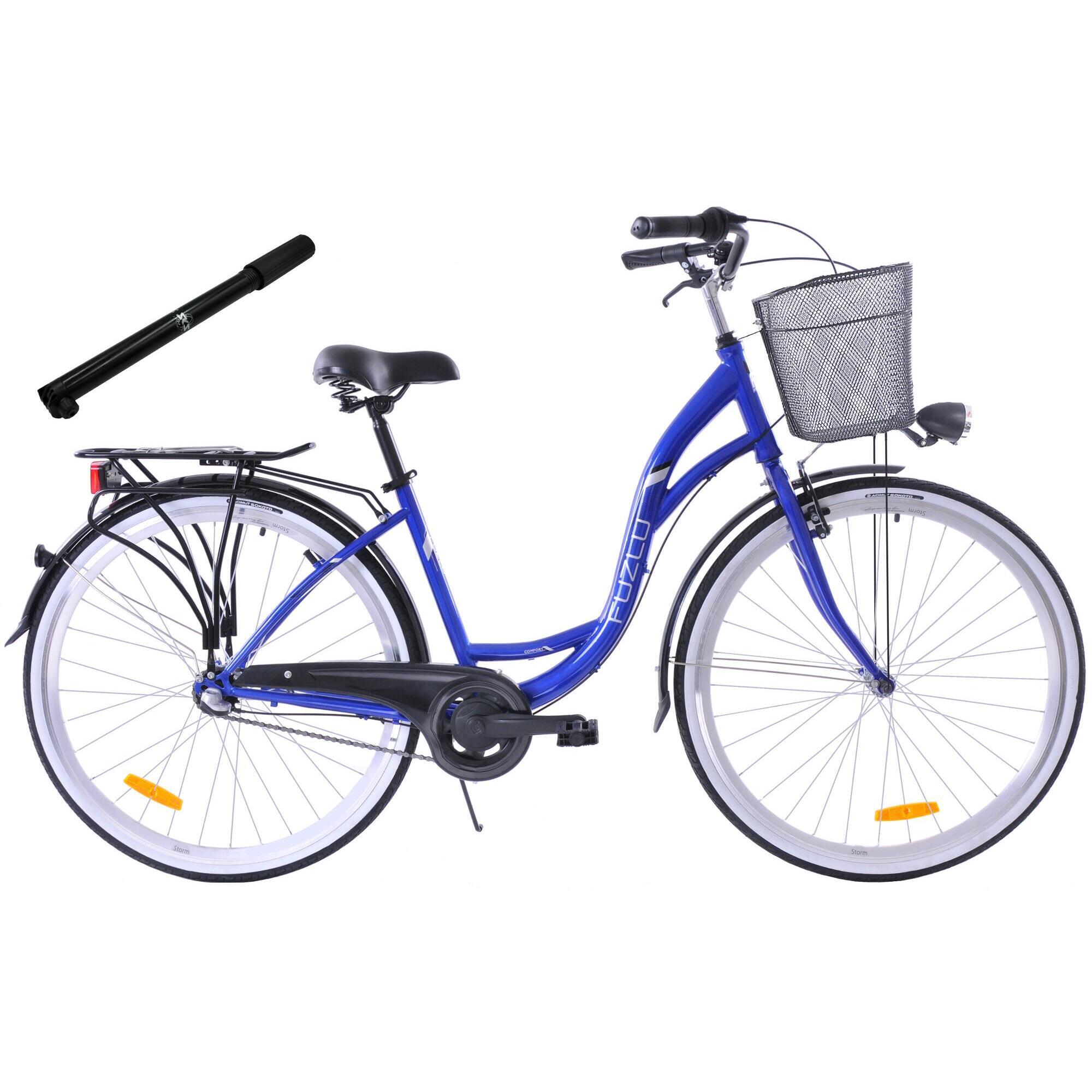 Rower miejski 28 Fuzlu Nevada S3 granatowy