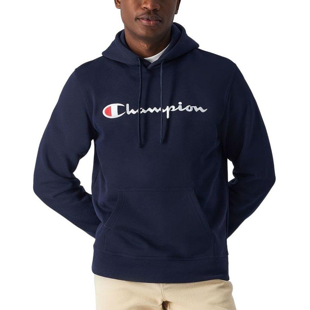 Bluza męska z kapturem męska do turystytki Champion Hooded Sweatshirt granatowa