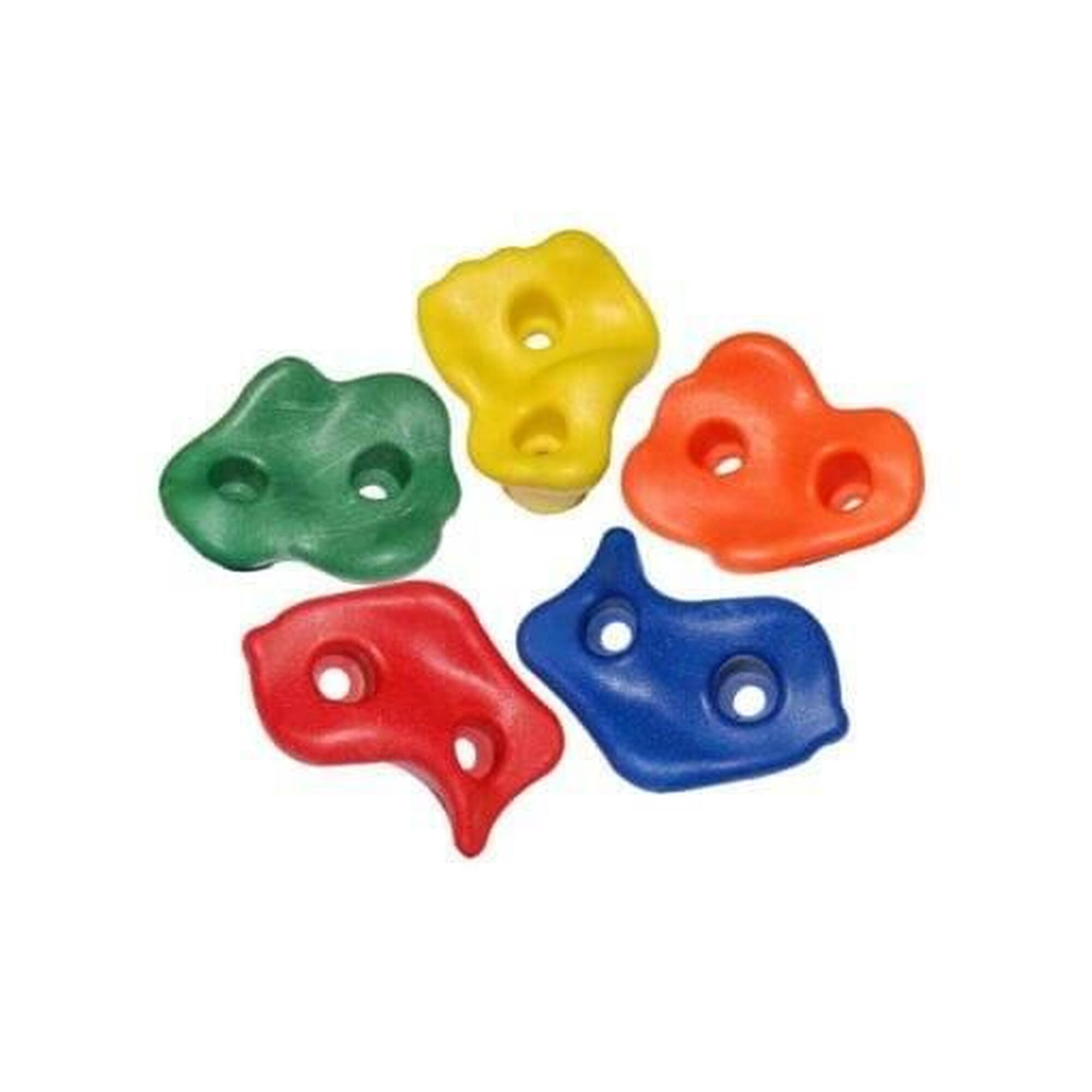 Chwyty wspinaczkowe plastikowe M 5 szt. kolorowe