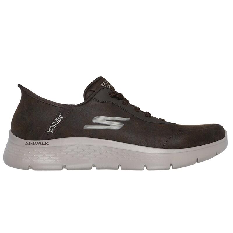 Buty SKECHERS SLIP - INS GO WALK FLEX - SMOOT Brązowy