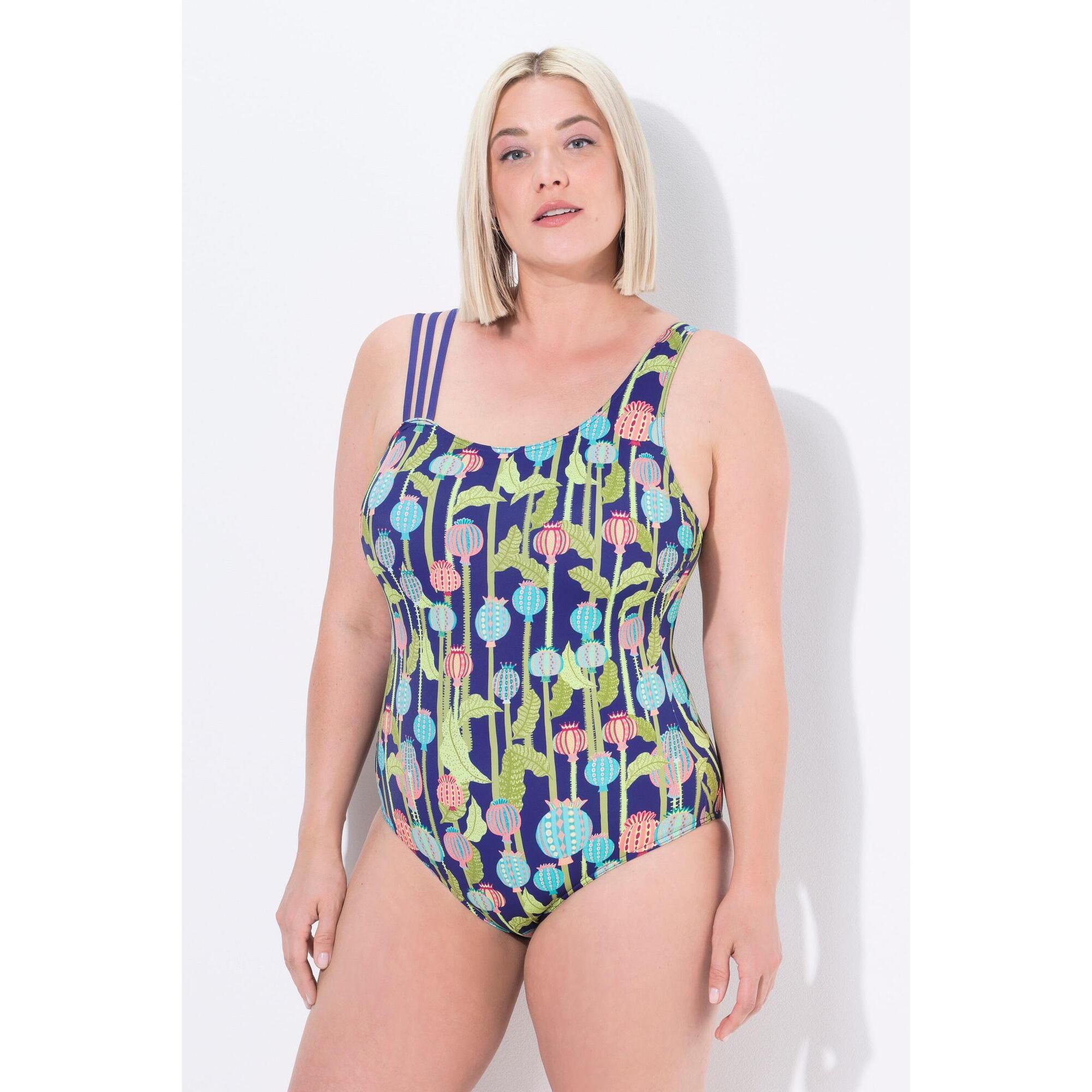 Damskie Strój kąpielowy kwiaty ostu miękkie miseczki potrójne ramiączka