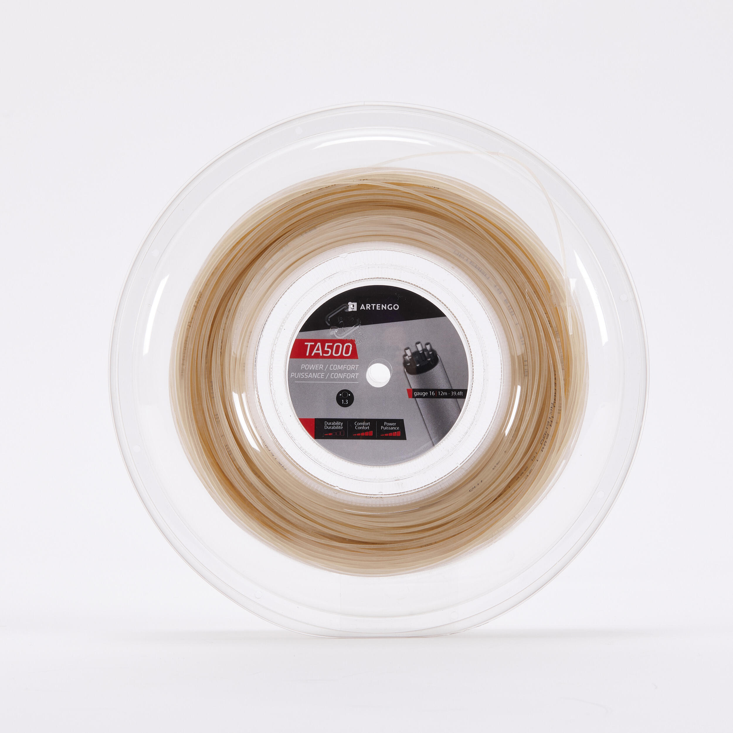 Naciąg tenisowy wielowłóknisty Artengo TA 500 Comfort 1,3 mm szpula 200M