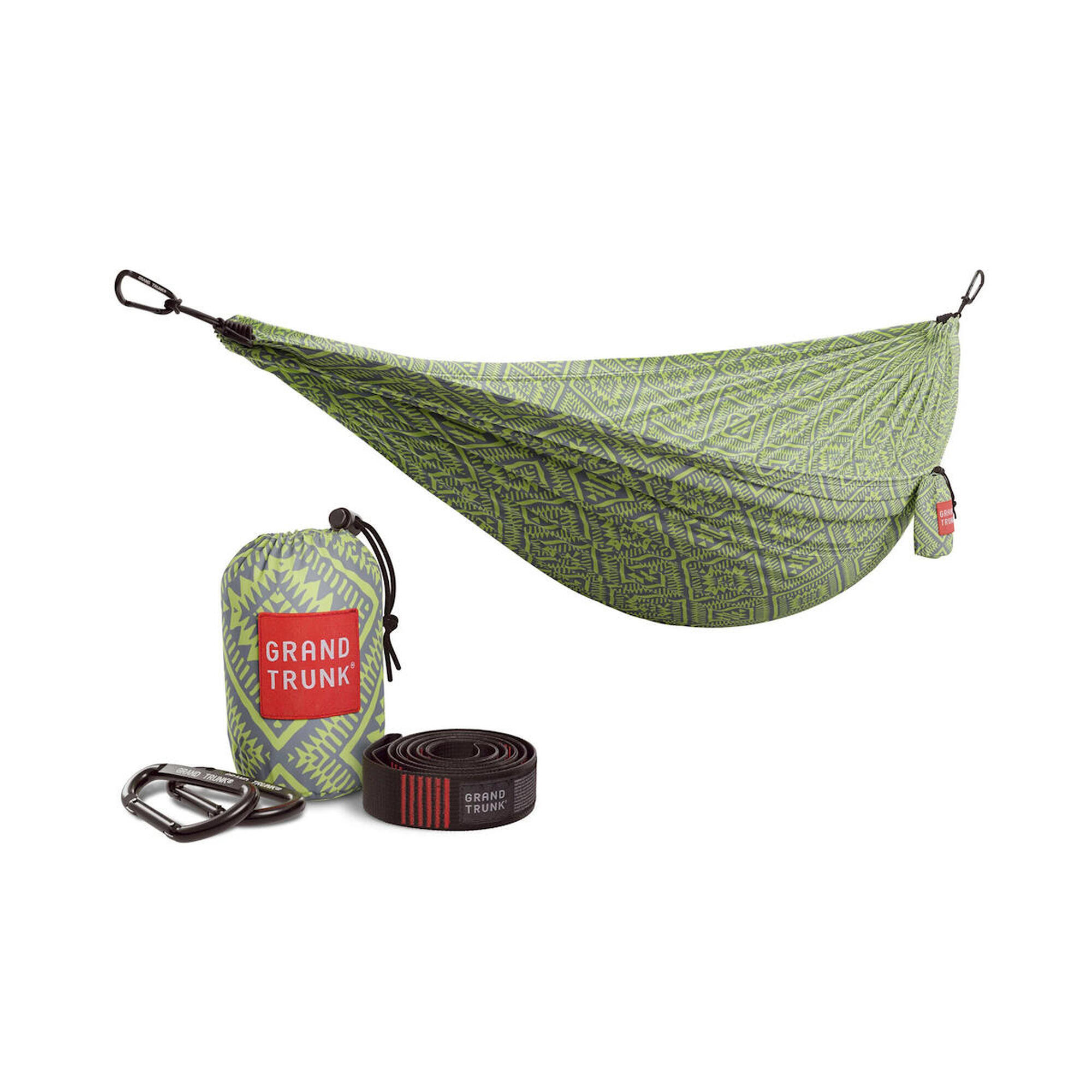 Hamak Grand Trunk Double Delux Print w/Straps Green Mamba