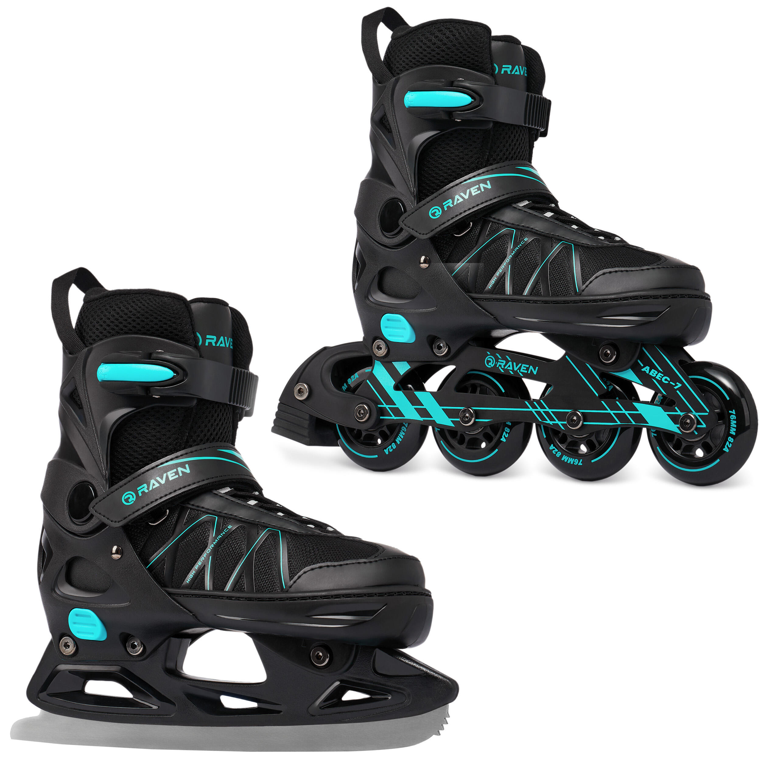 Rolki Łyżwy Regulowane Figurowe 2w1 Raven Expert