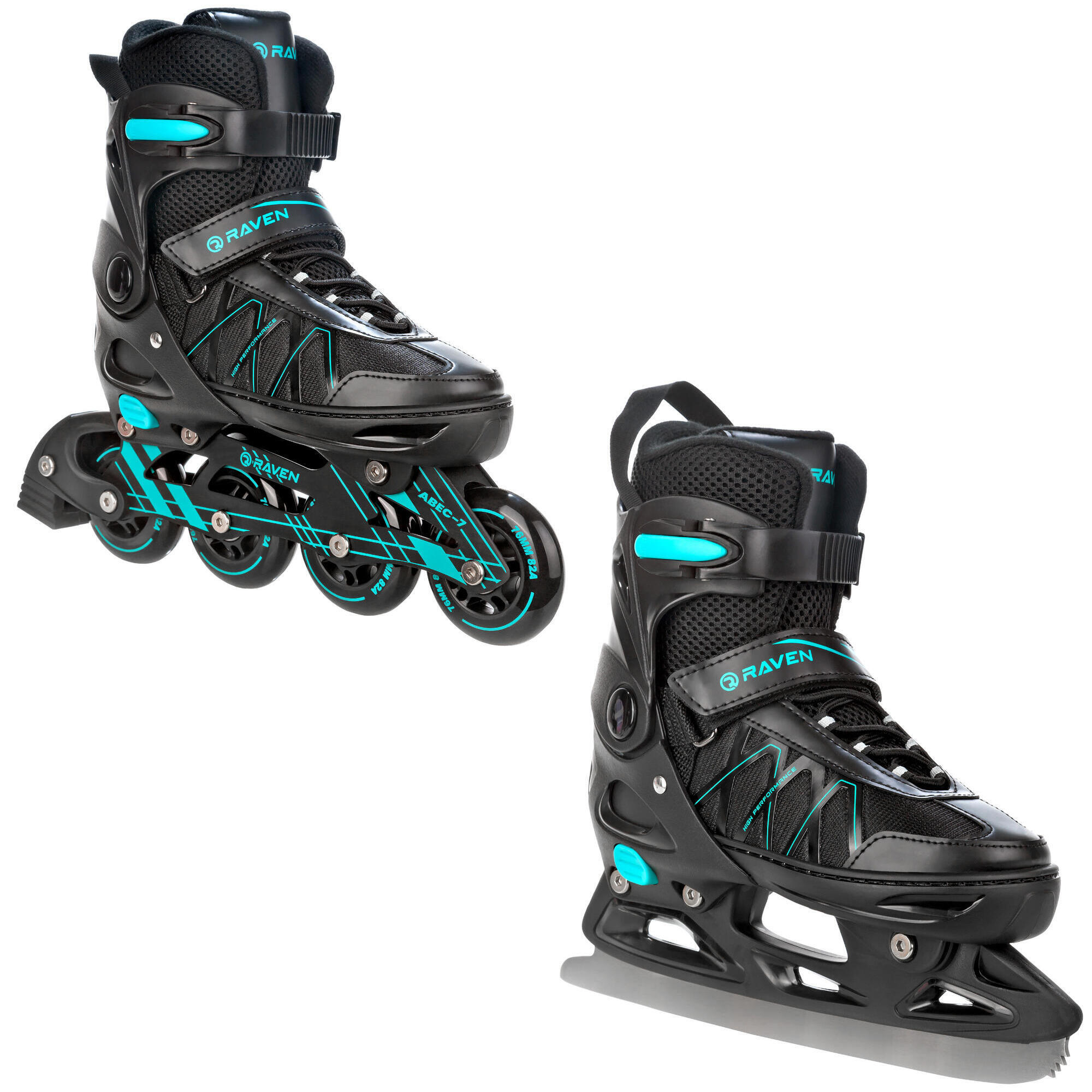 Rolki Łyżwy Regulowane Figurowe 2w1 Raven Expert