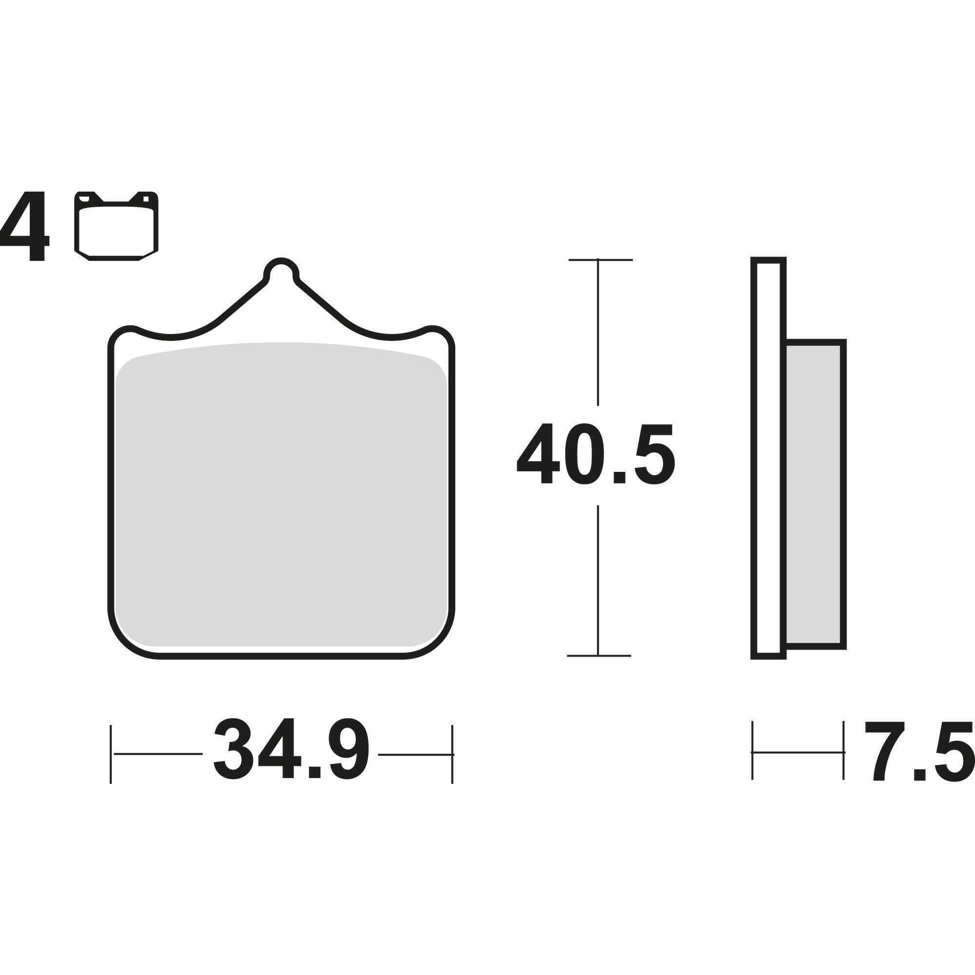 TRW Sinter MCB721SV - Homologowane Klocki Hamulcowe do Motocykli