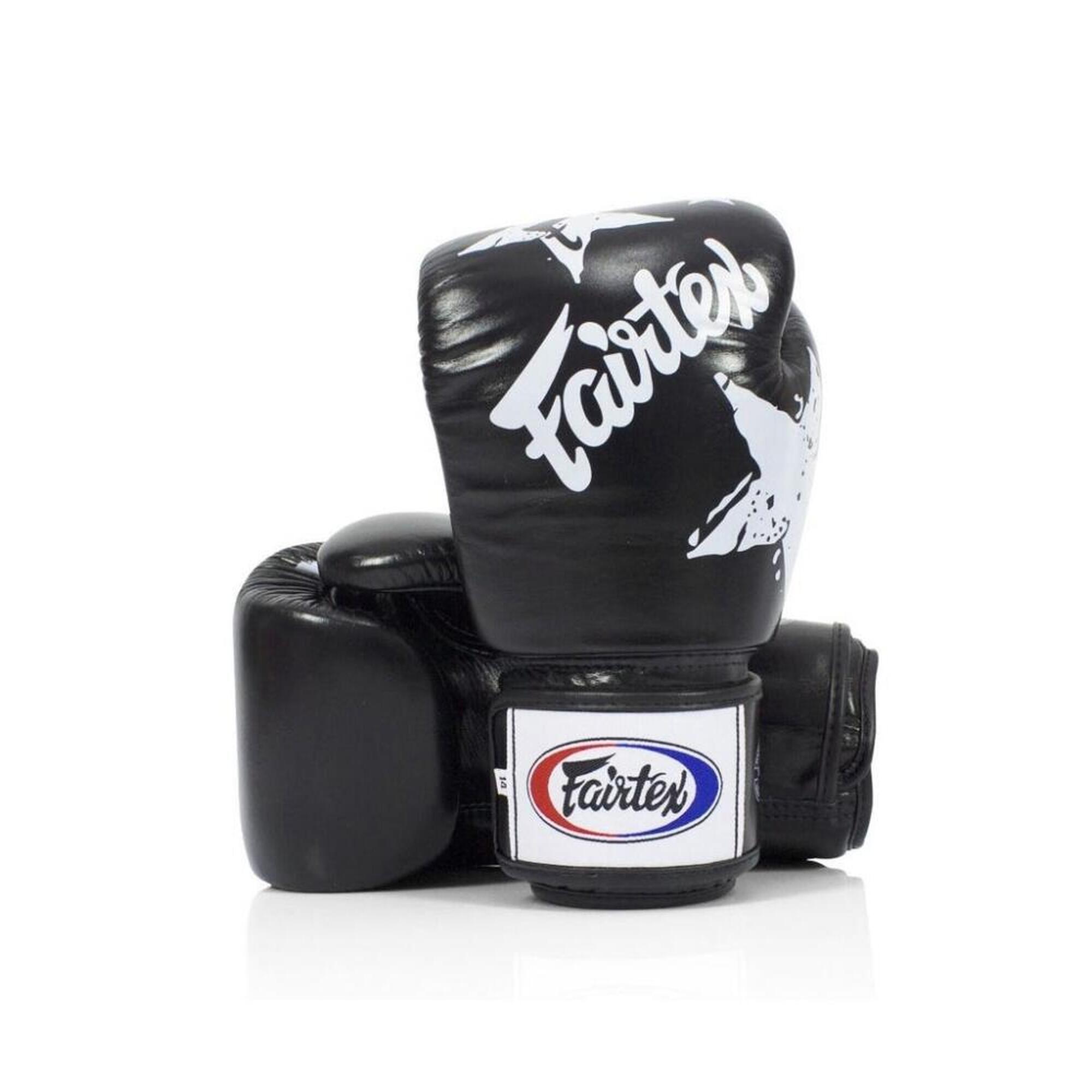 Fairtex Rękawice Bokserskie ze skóry naturalnej BGV1 Nation Czarne