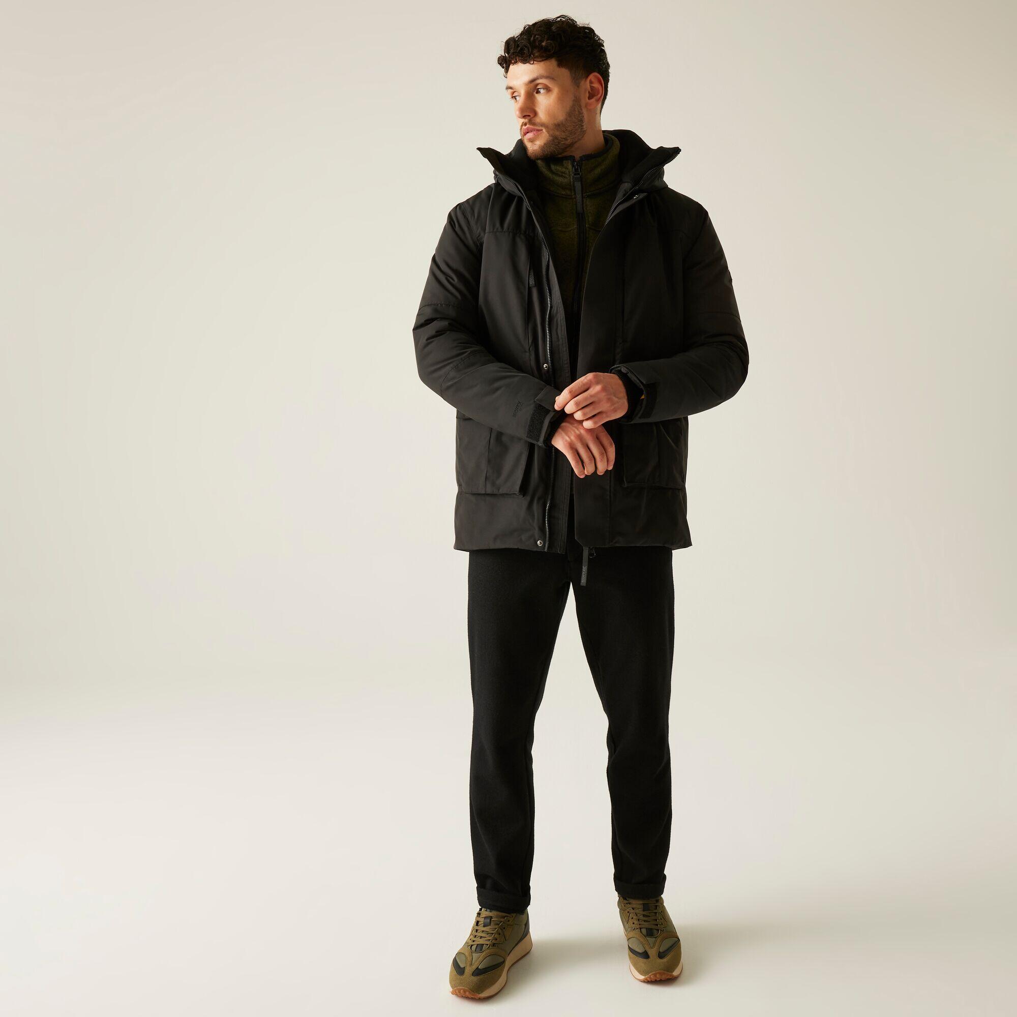 Kurtka męska zimowa ocieplana przeciwdeszczowa Marron