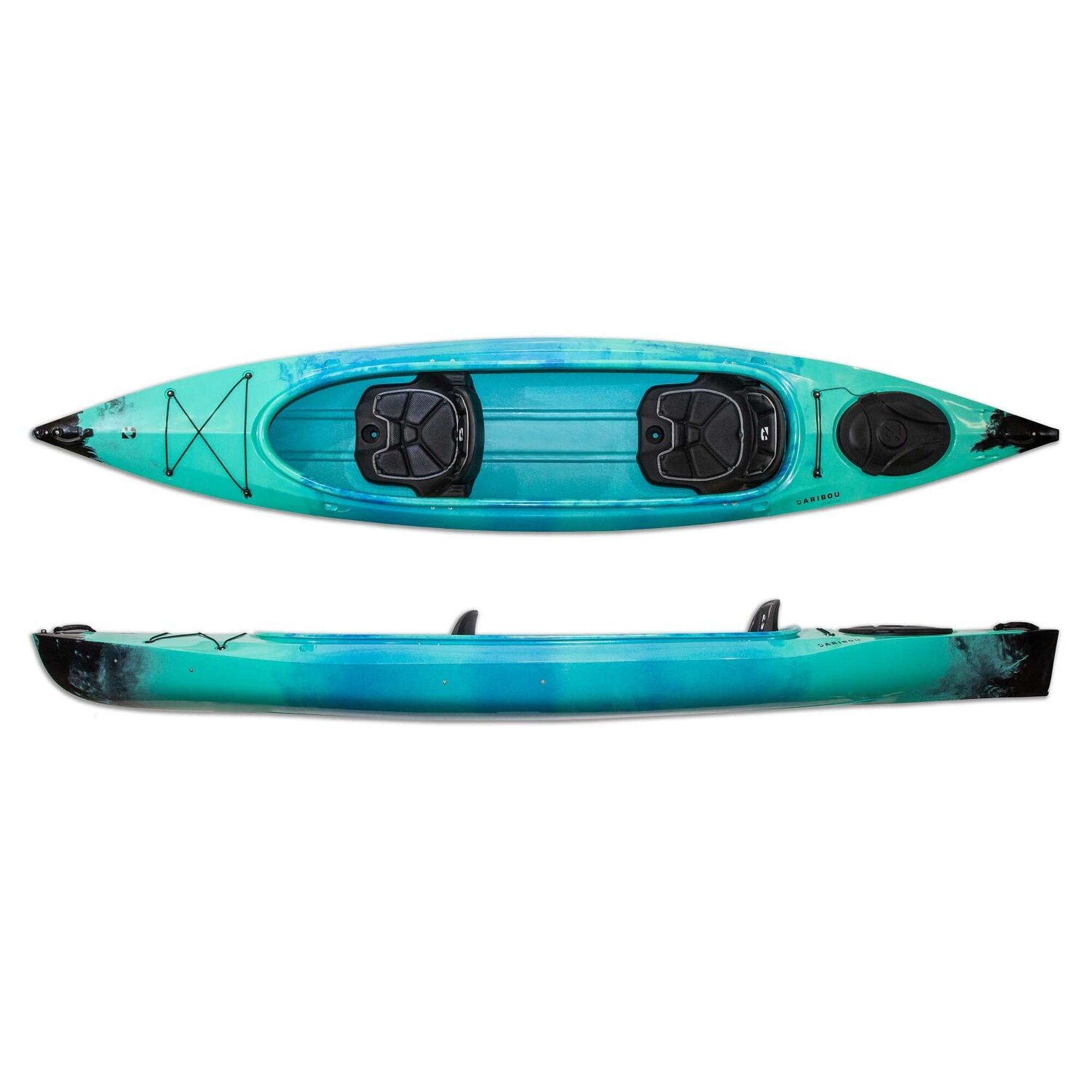 Kajak dwuosobowy do pływania Kayak Zone Caribou Adventure Lux z lukiem