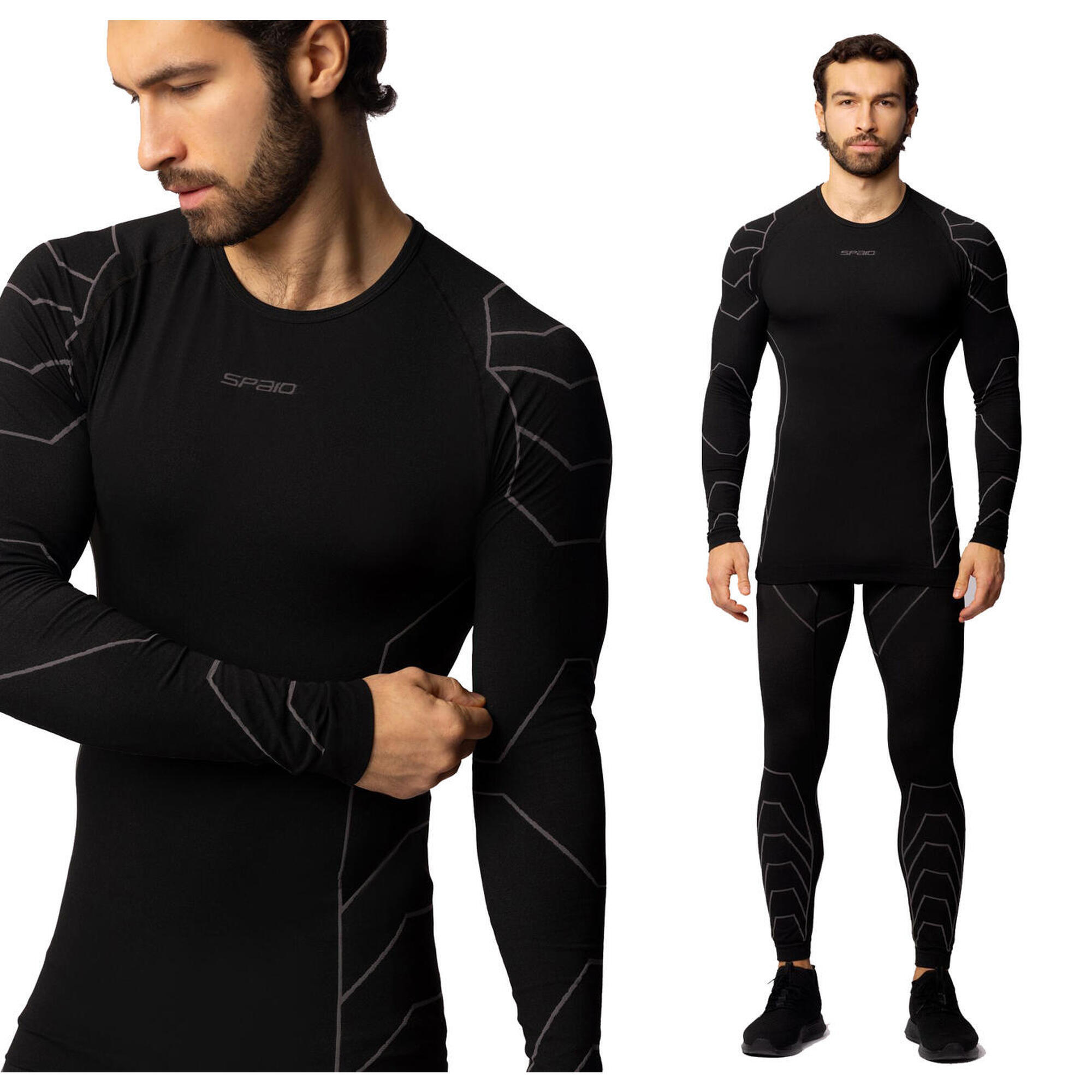 Komplet bielizny męskiej termoaktywnej Spaio Rapid black/grey